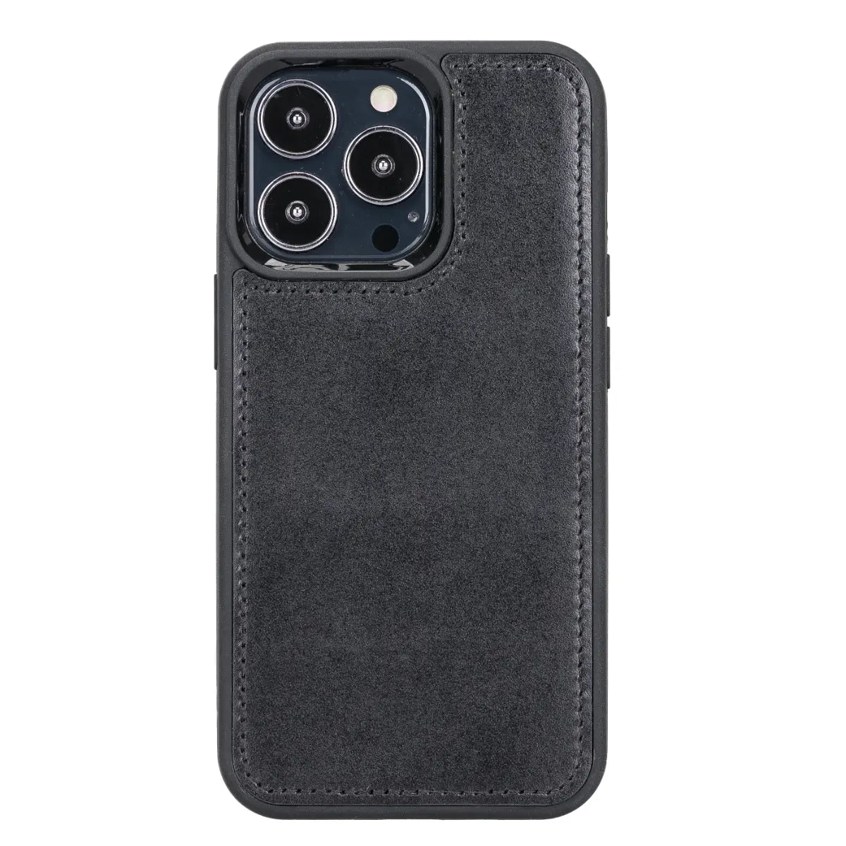 Premium Black Leather Magnetic Case for iPhone 13 Pro - Slim Fit, Shockproof Protection with Strong MagSafe Compatibility | Perfect for Work, Travel & Everyday Use