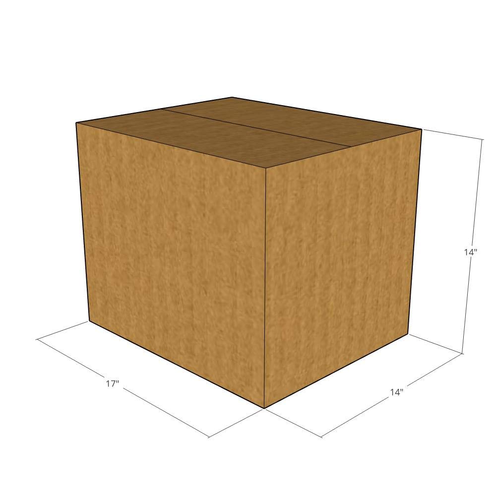 100 New Corrugated Shipping Boxes 17x14x14 Inches - 32 ECT Strength - Durable Moving & Storage Boxes for Home, Office & Ecommerce Shipping