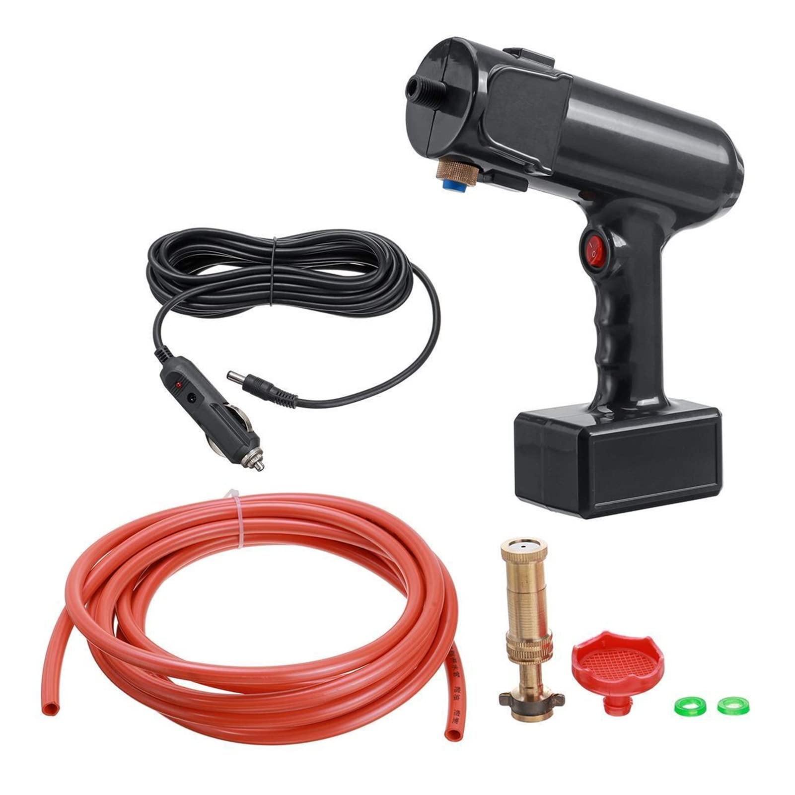 YKLL 18000mAh Cordless High Pressure Car Washer - 12V Battery Powered Water Spray Gun for Auto Detailing, Home Cleaning & Outdoor Washing (Cigarette Lighter Adapter) - Perfect for Cars, Patios, Driveways & Garden Tools
