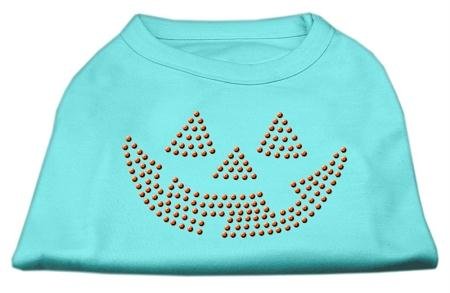 Stylish Aqua Rhinestone Jack O' Lantern T-Shirt - XXXL Size for Halloween & Fall Festivals | Perfect for Costume Parties, Trick or Treating & Autumn Celebrations