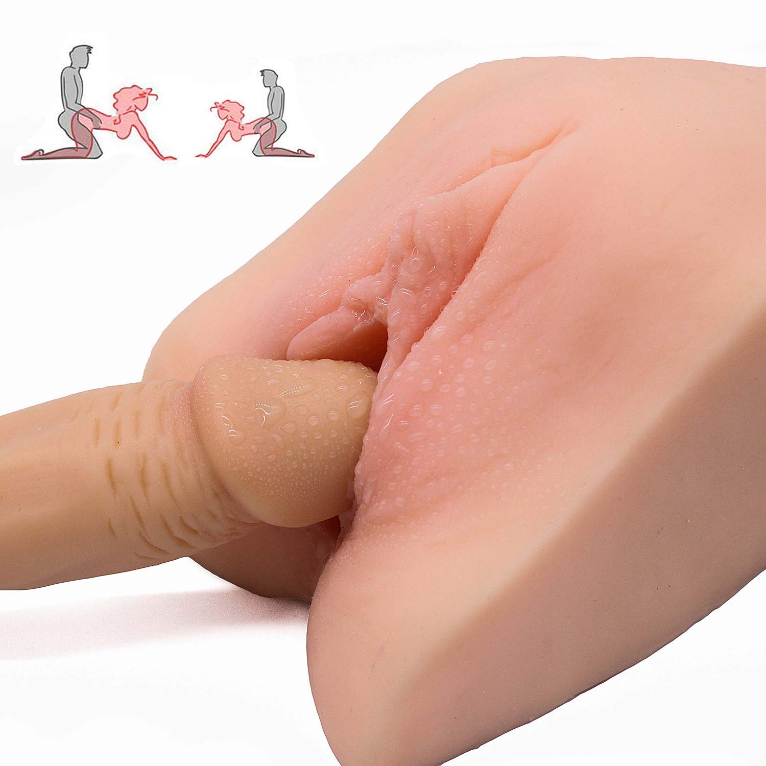 Realistic 3D Silicone Pussy & Anal Masturbator for Men - 1.2KG Lifelike Sex Doll with Dual Vaginal & Anal Stimulation - Perfect for Solo Play, Couples Fun & Discreet Adult Pleasure