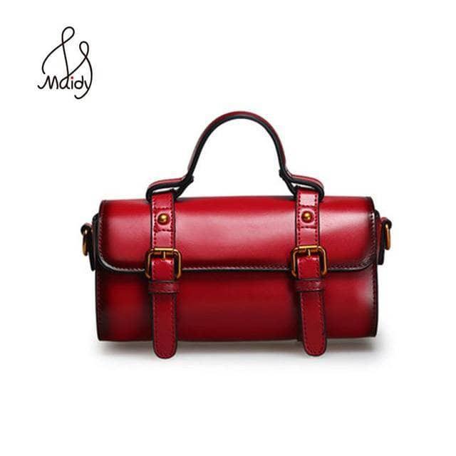 New Suture Large Boston Women's Genuine Leather Handbag - Stylish & Durable Purse for Work, Travel & Everyday Use