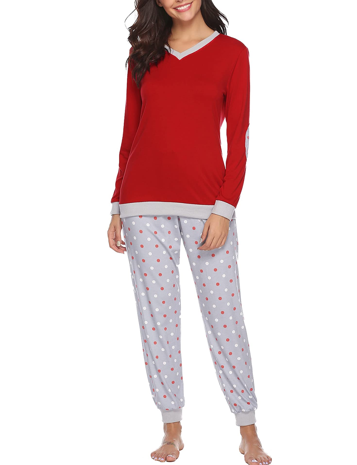 Women's Cotton Lounge Pajama Set - 2-Piece Sleepwear for Home & Travel