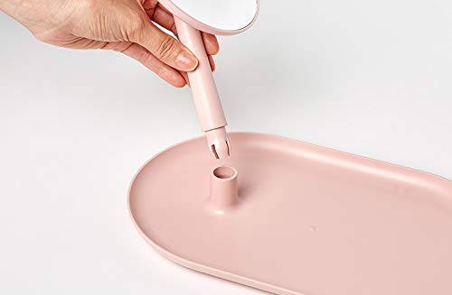 HSI Pink Mirror Tray - Elegant Vanity Decor for Makeup & Jewelry