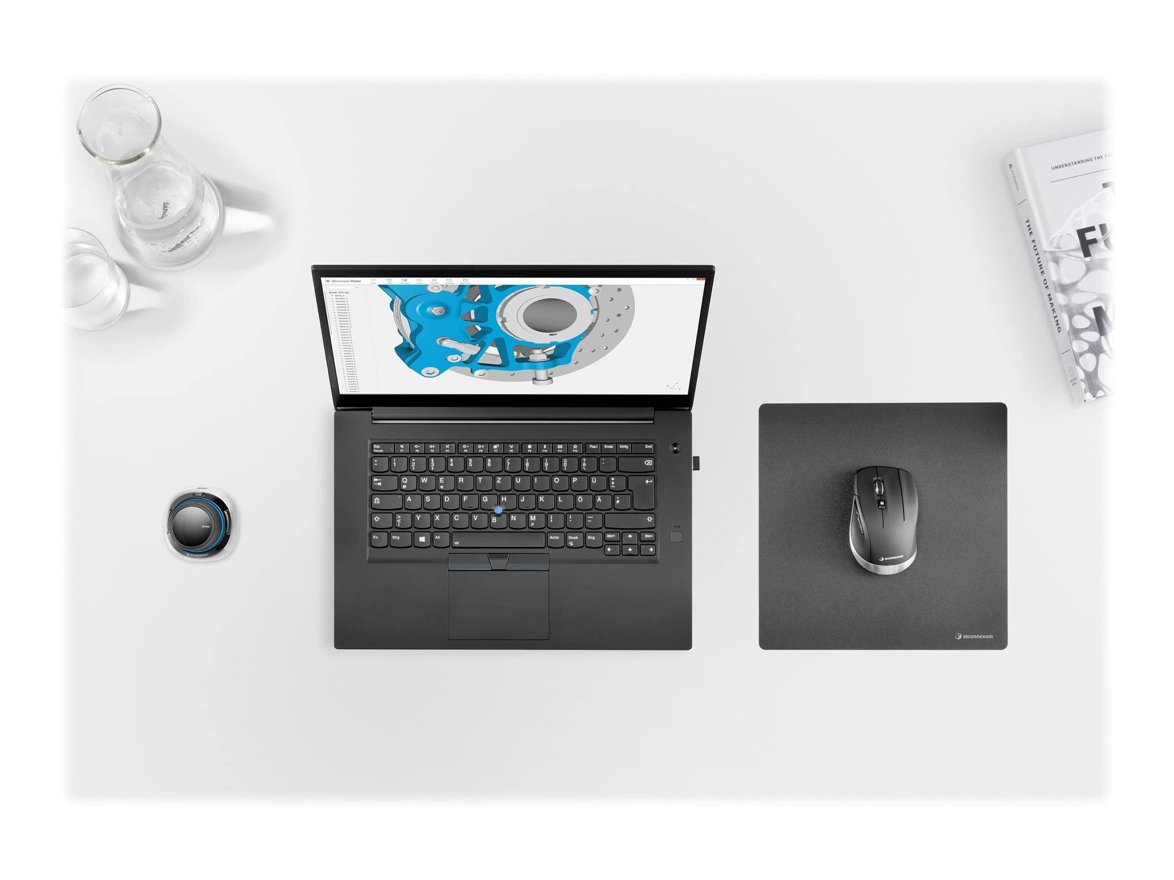 3Dconnexion SpaceMouse Wireless Kit 2 - Wireless 3D Mouse & CadMouse Compact for CAD Design | Includes Universal Receiver, Mouse Pad & USB Cable | Perfect for AutoCAD, SolidWorks & 3D Modeling Professionals