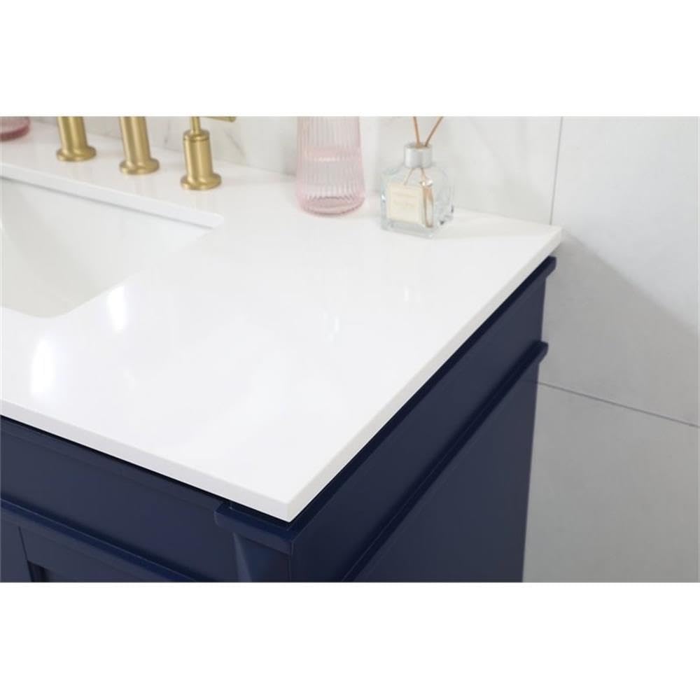 42 Inch Modern Bathroom Vanity with Sink - Elegant Blue Storage Cabinet for Bathroom Organization | Perfect for Small Bathrooms & Powder Rooms