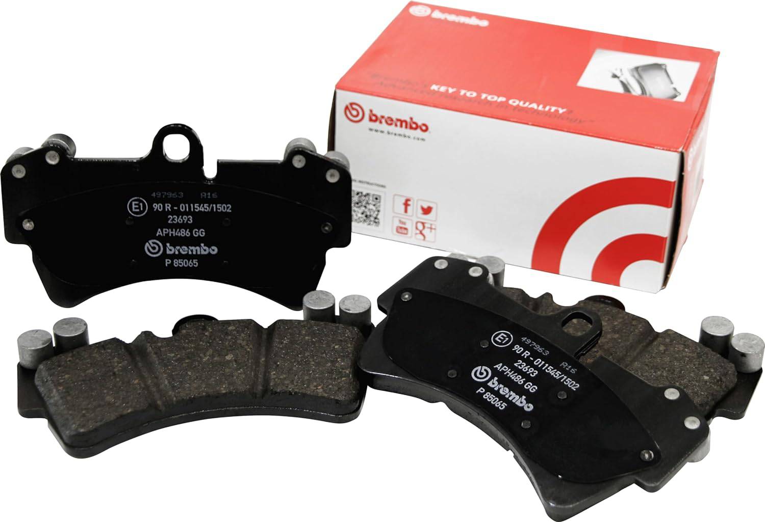 Brembo OE Replacement Ceramic Brake Pads for Audi S4 S5 S5 Sportback SQ5 (2018-2023) - Front - Premium NAO - Perfect for Daily Driving & Performance Upgrades