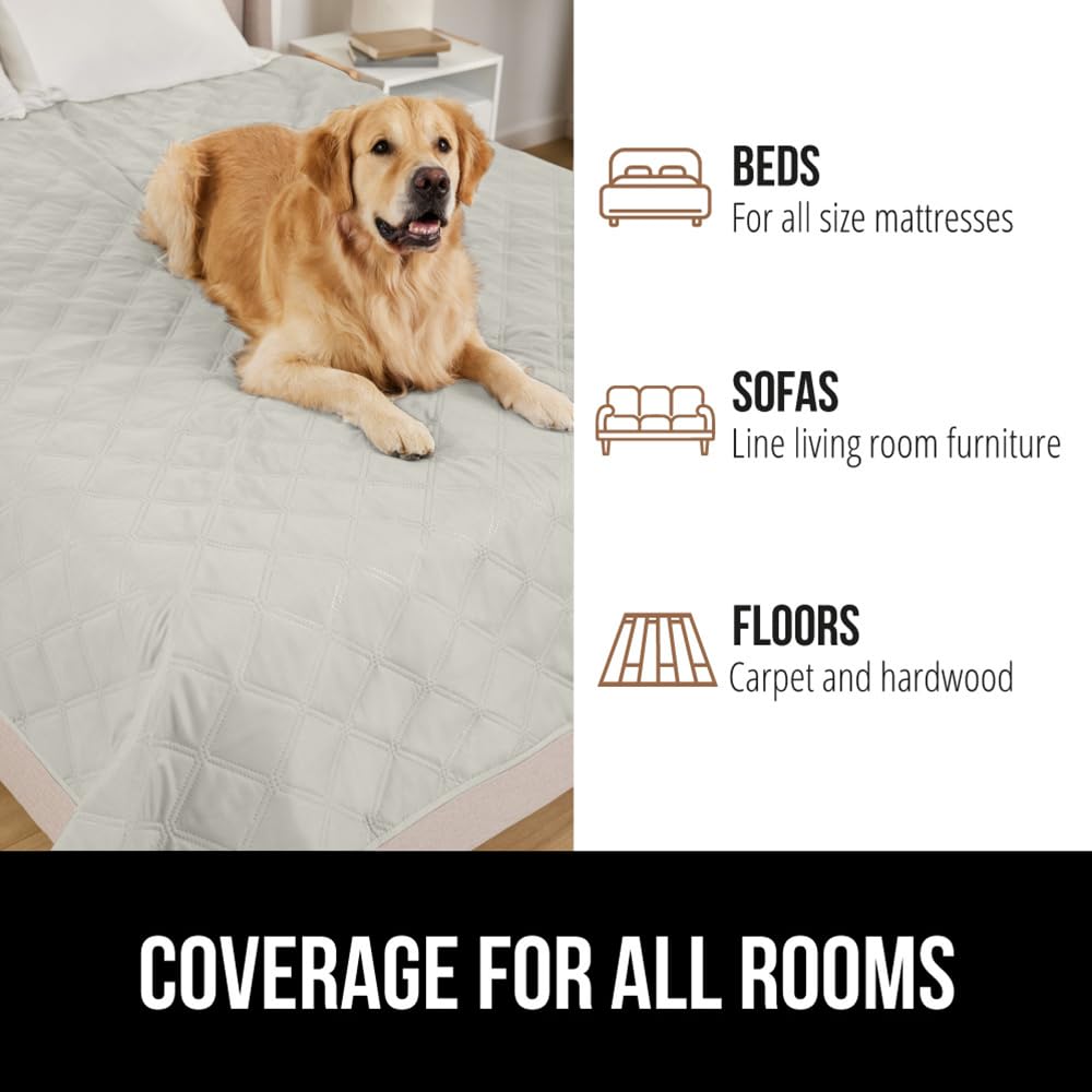 Gorilla Grip 100% Waterproof Dog Blanket | Non-Slip Pet Throw for Small Dogs & Cats | Tear-Resistant Sofa Protector | 30x70 Inches Taupe | Perfect for Couches, Beds & Indoor Furniture Protection