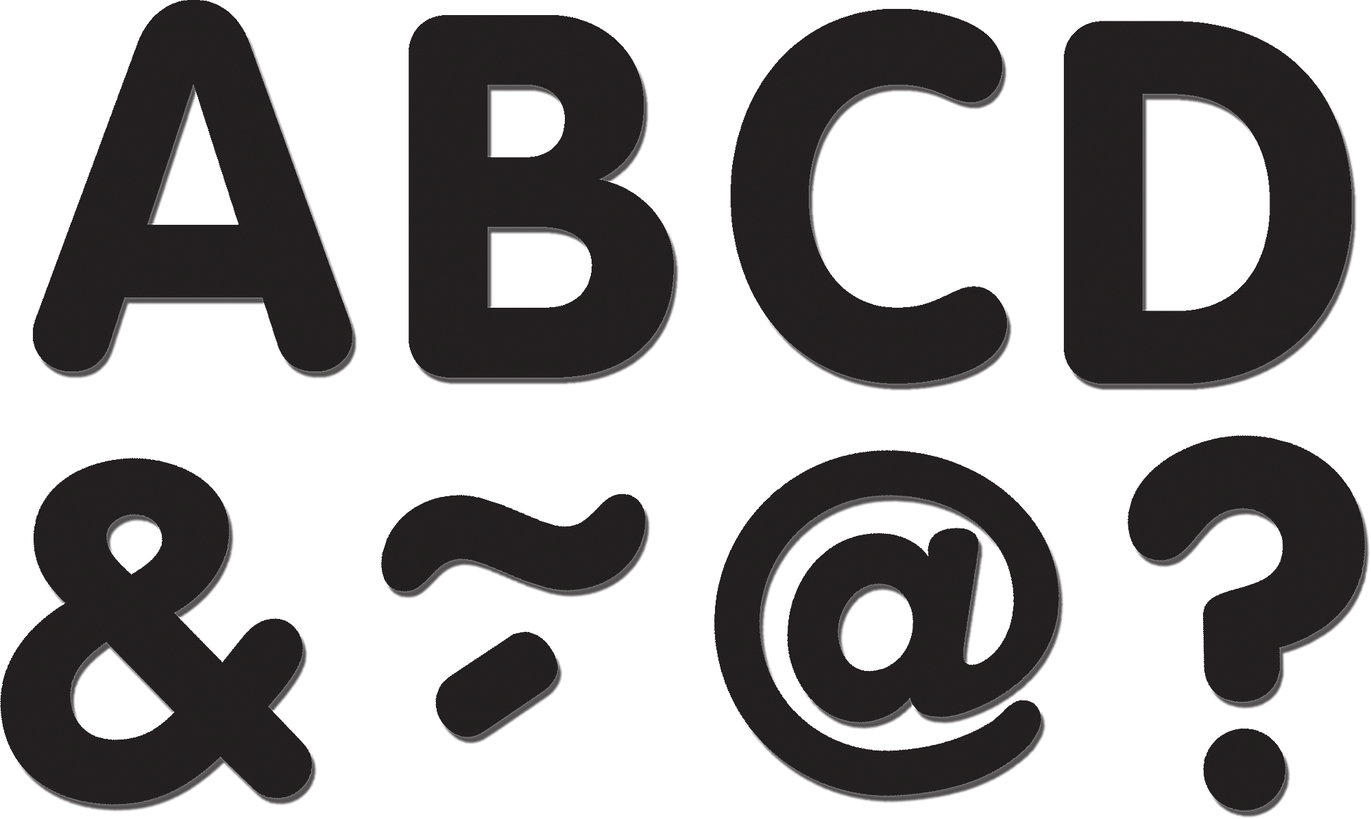 Premium Black Classic Magnetic Letters - 2 Inch Alphabet Set for Refrigerator, Whiteboard & Kids Learning - Perfect for Home, School & Office Organization