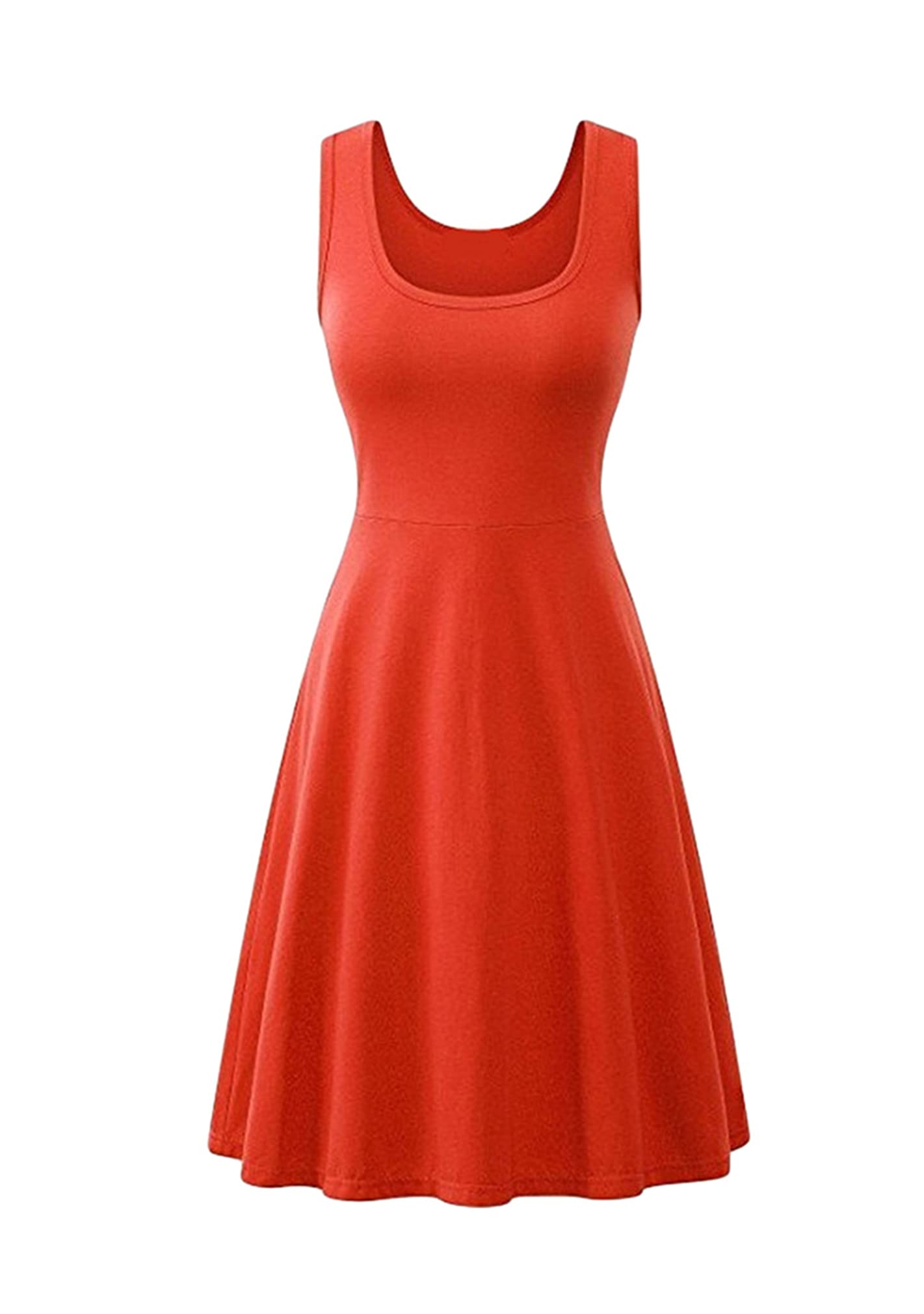 BOFETA Women's Sleeveless Flared Tank Swing Tunic Dress - Summer Casual Flowy Dress for Women | Perfect for Beach, Vacation, and Everyday Wear
