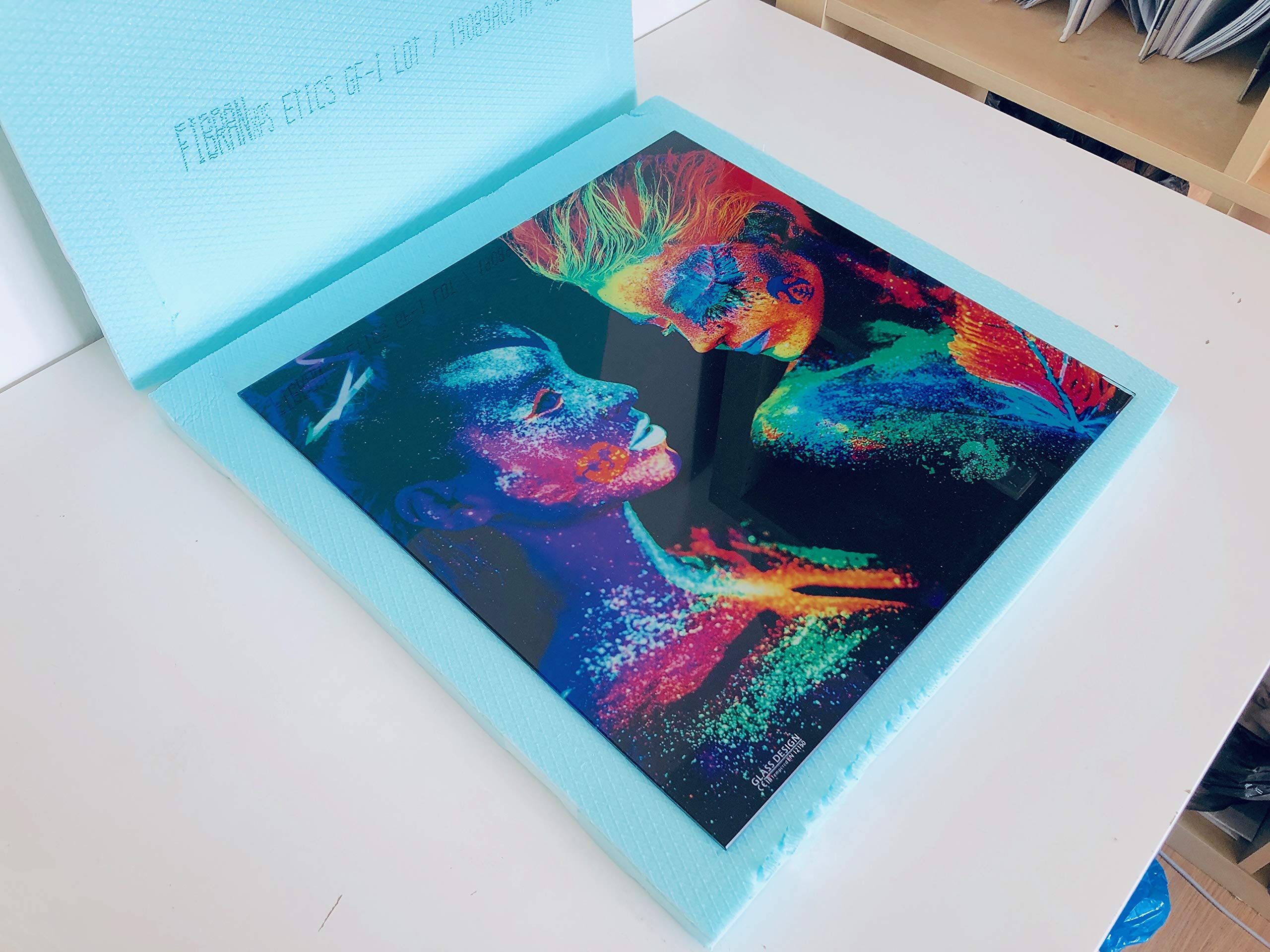 Brain Butterfly Girl Decor Print - Tempered Glass Wall Art for Home & Office - Unique Gift Idea for Women, Teens & Art Lovers