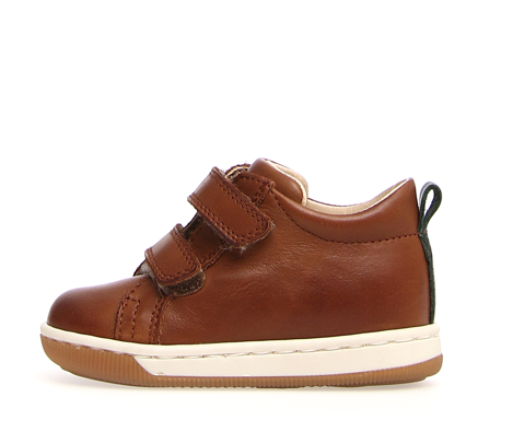 Falcotto Haley VL Nappa Spazz Sneakers for Girls & Boys - Genuine Leather (Cuoio/Foresta) - Comfortable Kids' Shoes for School, Play & Everyday Wear