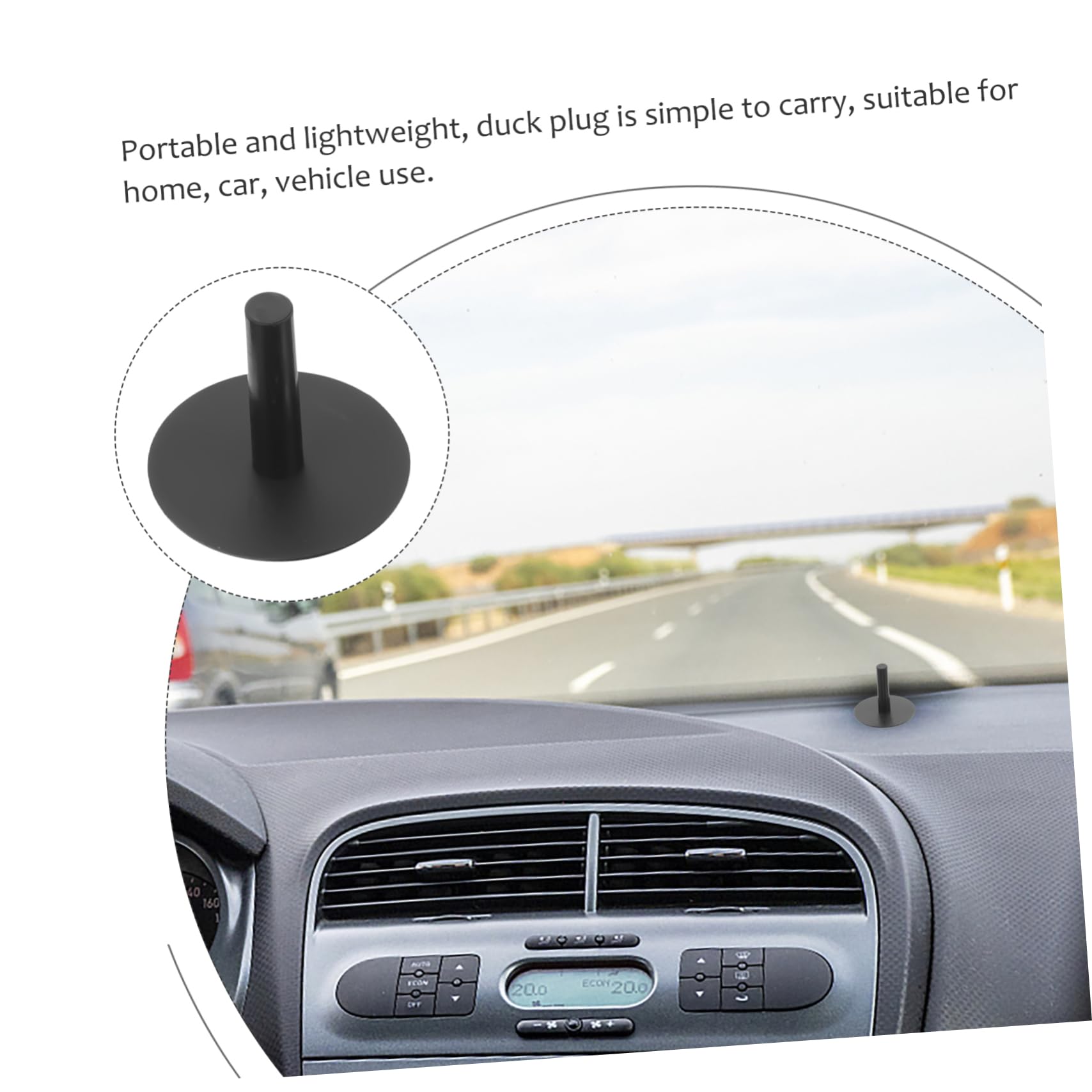 Hoement Car Dashboard Ornament Sticker - Universal Plastic Plug Mount Holder for Car Accessories - Perfect for Displaying Figurines, Air Fresheners & Phone Holders in Your Vehicle