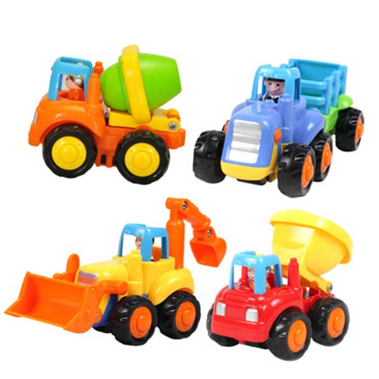 NESTINGHO Educational Toy Truck & Tractor Play Set for Kids - STEM Learning Vehicles for Boys & Girls - Blue Engineering Vehicle Toys for Early Childhood Development | Perfect for Pretend Play, Construction Role Play & Preschool Learning Activities