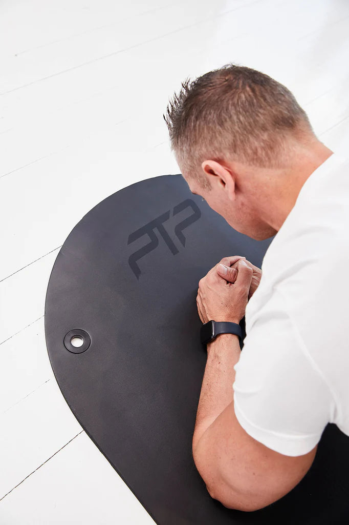 Extra Large 10mm Thick PTP Workout Mat for Home Gym, Yoga & Fitness - Non-Slip Black Exercise Mat for Floor Protection & Comfort