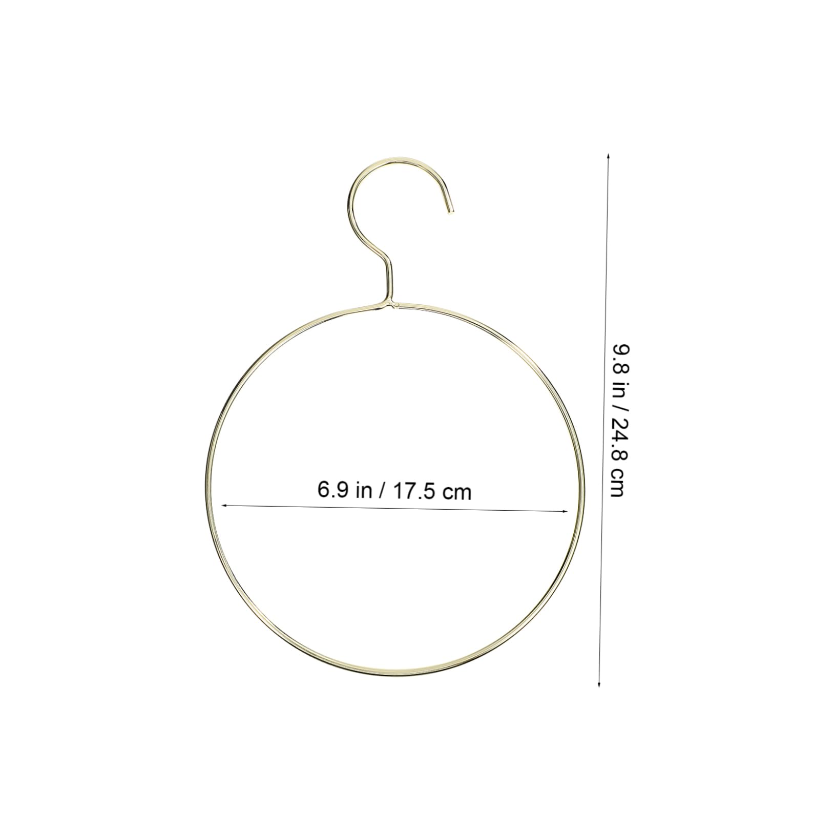 5pcs Heavy Duty Underwire Bikini Belt Rack - Gold Circle Tie Rack & Belt Ring Hanger for Pants, Scarves, Towels Organization - Perfect for Closet Storage and Wardrobe Accessories Display