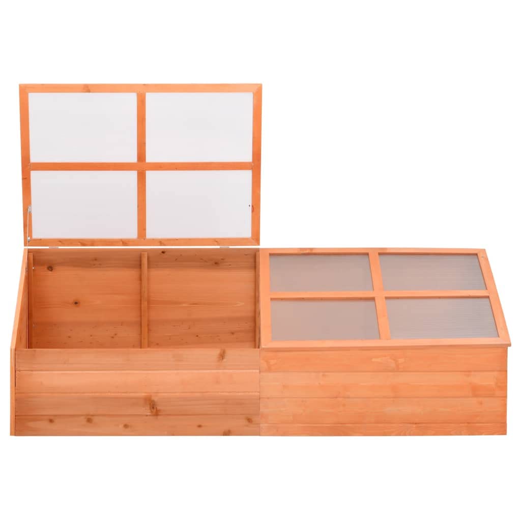 vidaXL Wooden Greenhouse with Polycarbonate Panels - Durable & Spacious 70.9