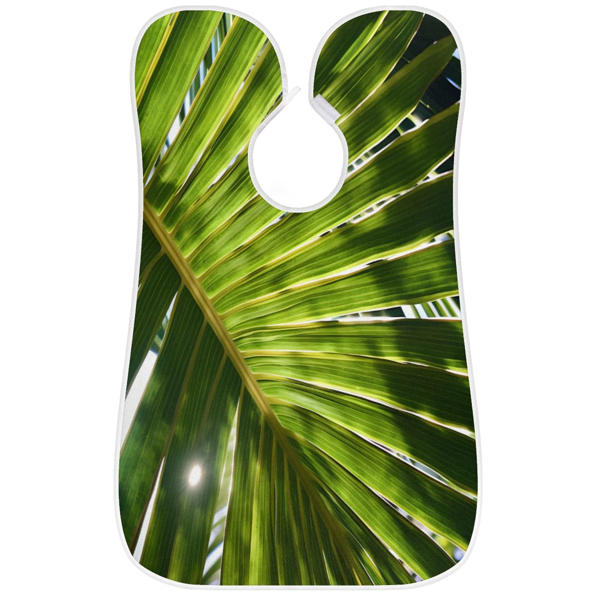 Men's Summer Palm Leaves Beard Shaving Bib - Waterproof Makeup & Hair Dye Apron for Barbers, Women's Haircut Cape, Sink Hair Catcher - Perfect for Beard Trimming, Salon Styling & Home Grooming