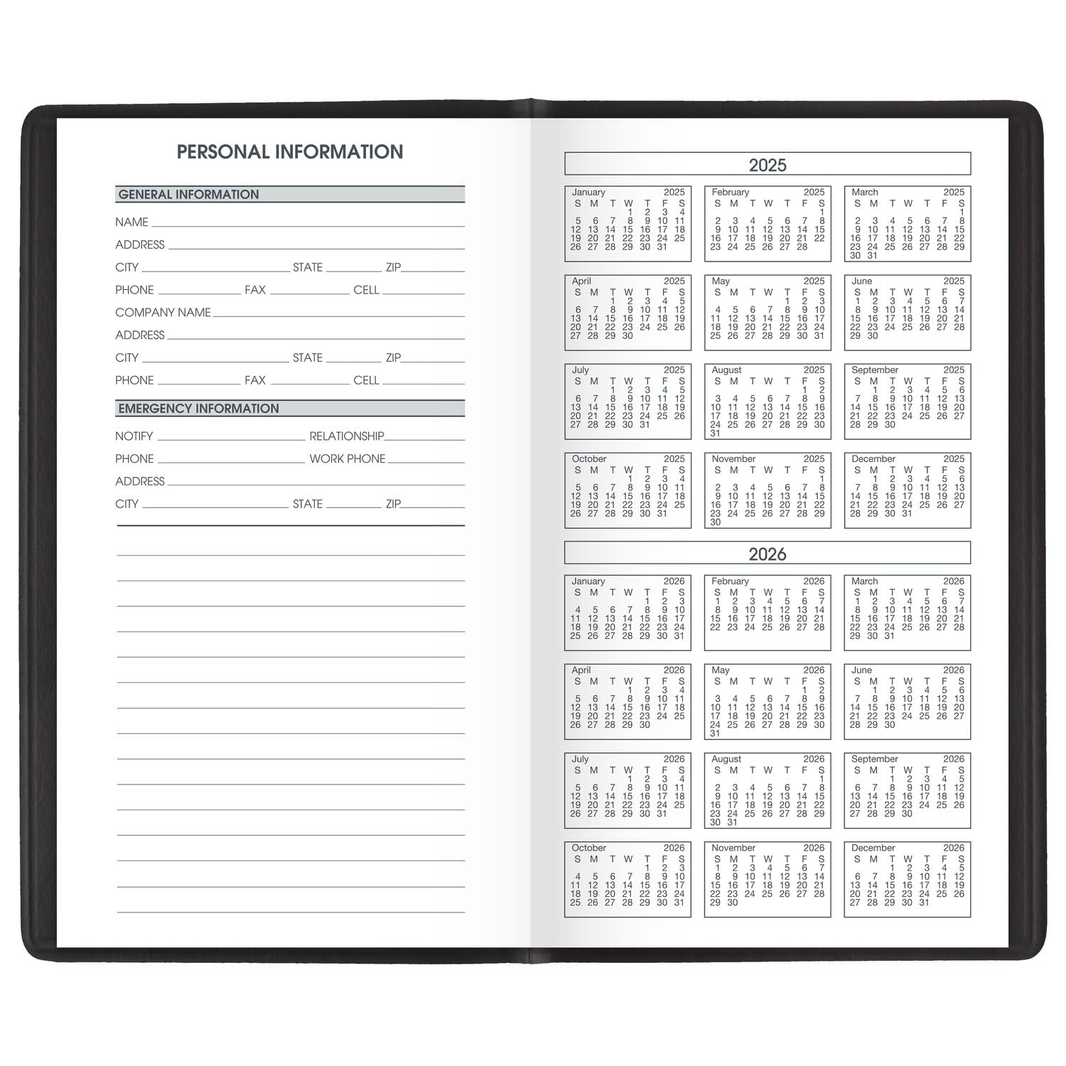 AT-A-GLANCE 2025-2026 Monthly Planner - Pocket Size 3.5