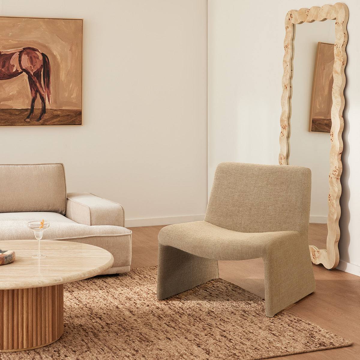 Amelia Lounge Chair - Modern Comfortable Accent Chair for Living Room, Bedroom & Office - Perfect for Relaxing, Reading & Lounging