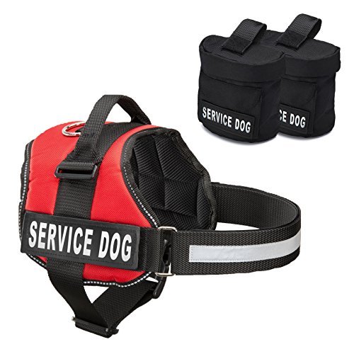 Industrial Service Dog Vest with Hook & Loop Straps & Detachable Backpack - Adjustable Harness in 7 Sizes (XXS-XXL) - Reflective Patches & Breathable Mesh Design for Puppy Training, Therapy Work & Outdoor Adventures