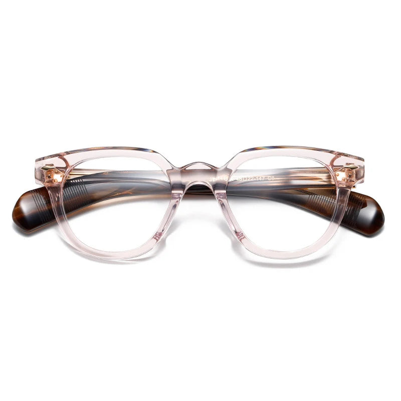 Black Unisex Full Rim Irregular Oval Acetate Eyeglasses 2241 - Stylish & Lightweight Glasses for Men & Women - Perfect for Reading, Working & Fashion Accessories