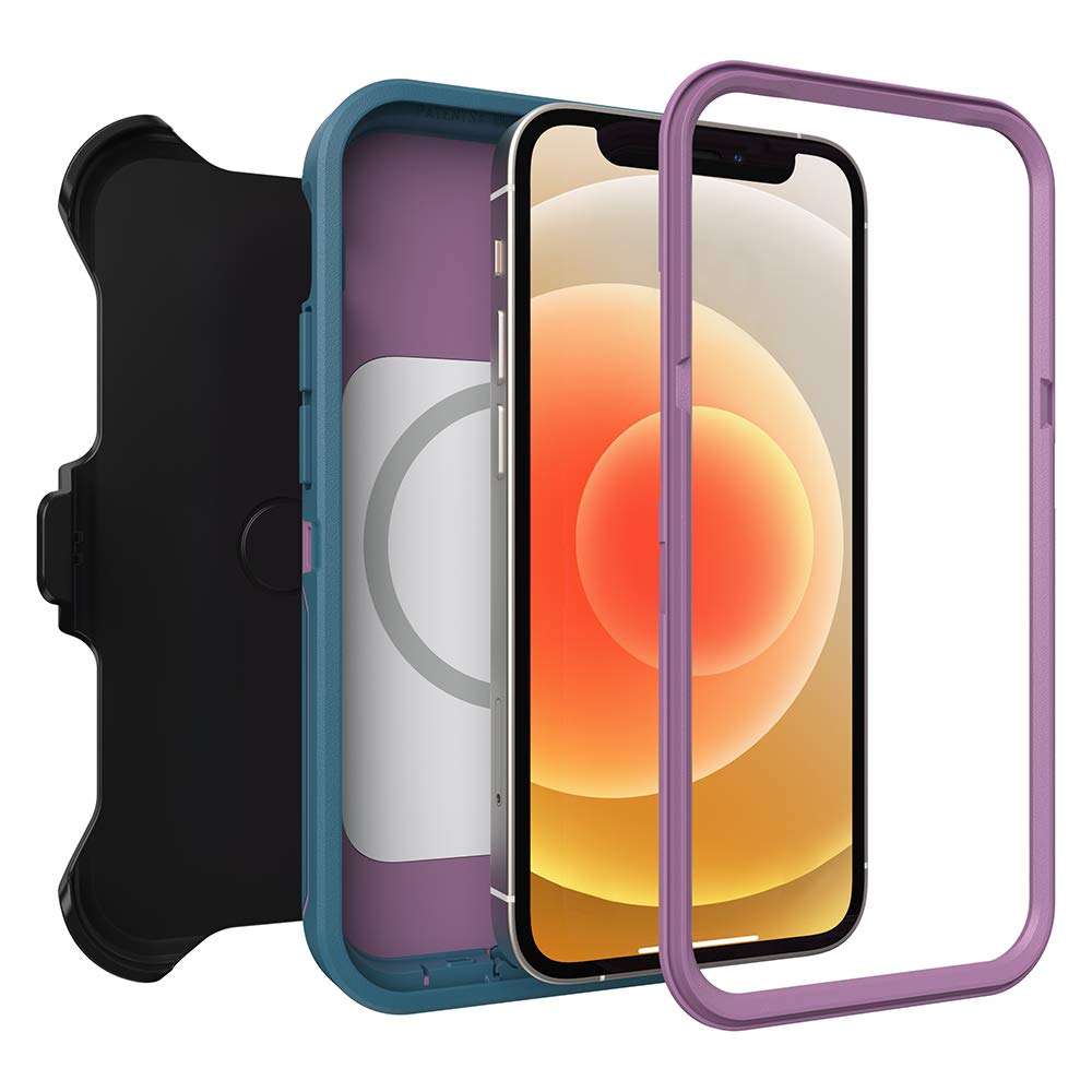 OtterBox Defender Series XT SCREENLESS Edition Case for iPhone 12 Mini - Lavender Bliss | Heavy Duty Protection | Shockproof & Drop Proof | Perfect for Outdoor Adventures & Daily Use
