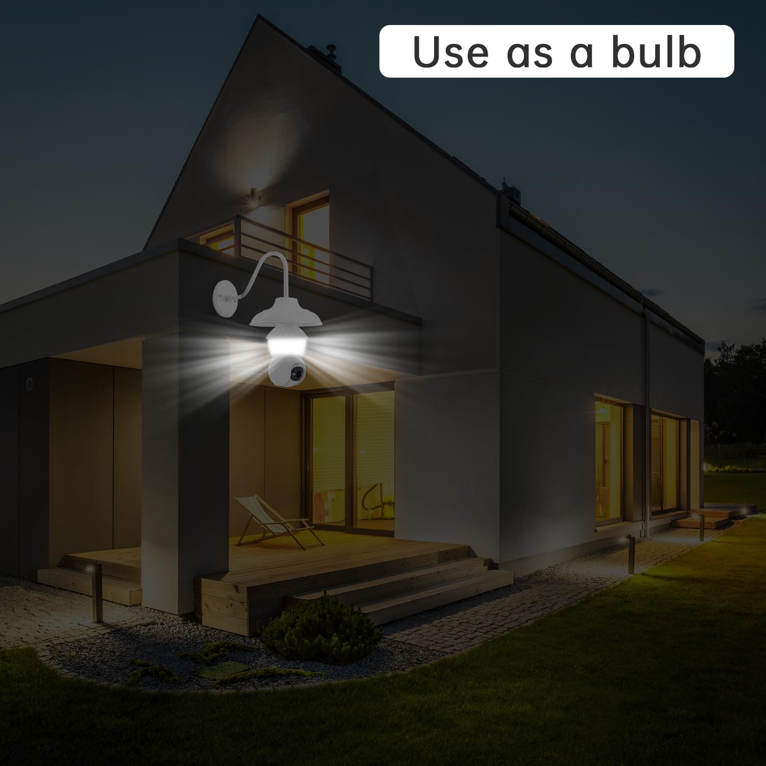 5G & 2.4G WiFi Wireless Outdoor Light Bulb Security Camera - 3MP HD 360° PTZ Smart Bulb Camera with AI Human Detection, Night Vision, 2-Way Audio & Cloud Storage - Perfect for Home Security, Garage Monitoring & Backyard Surveillance