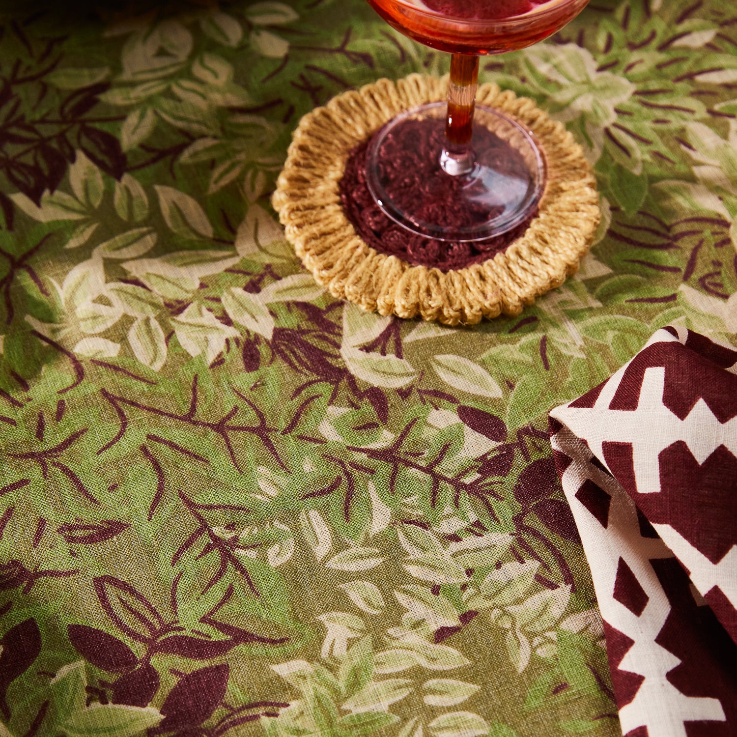 Alka Premium Reed Tablecloth - Waterproof & Stain-Resistant Dining Table Cover for Everyday Use, Parties, and Outdoor Gatherings