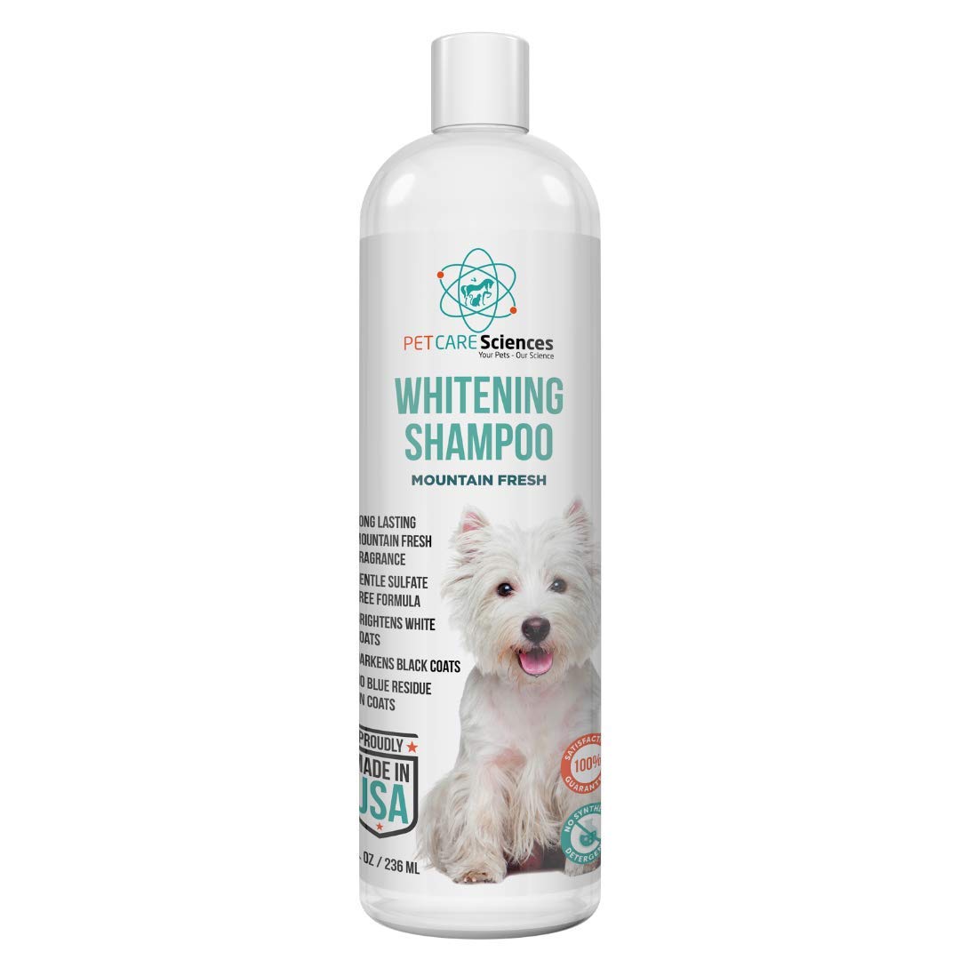 8 fl oz Whitening Dog Shampoo for White Coats - Brightening Puppy Shampoo with Natural Ingredients - Made in USA | Perfect for Show Dogs & Daily Grooming