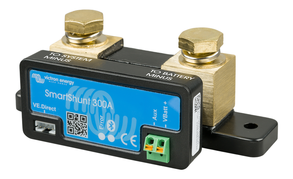 Victron Energy SmartShunt 300A Bluetooth Battery Monitor - Accurate Voltage & Current Tracking for RVs, Boats, Solar Systems & Off-Grid Power