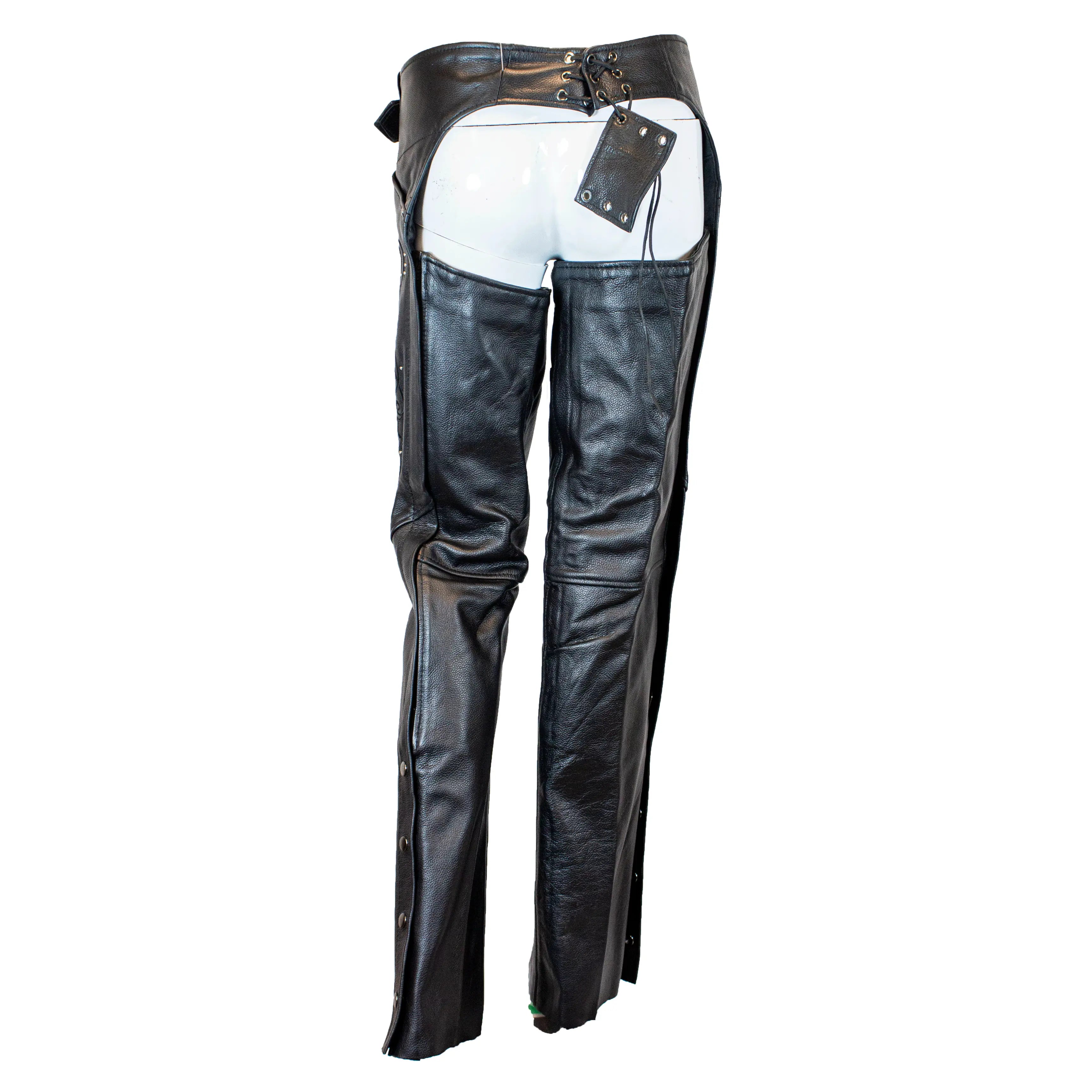 BOL Open Road Women's Suede Wing Design Leather Chaps - Motorcycle Riding Gear for Bikers, Equestrian & Fashion Outfits