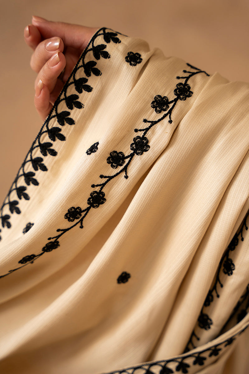 BLISS Embroidered Shawl - Elegant Floral Design, Soft & Lightweight Wrap for Women - Perfect for Weddings, Parties & Evening Events