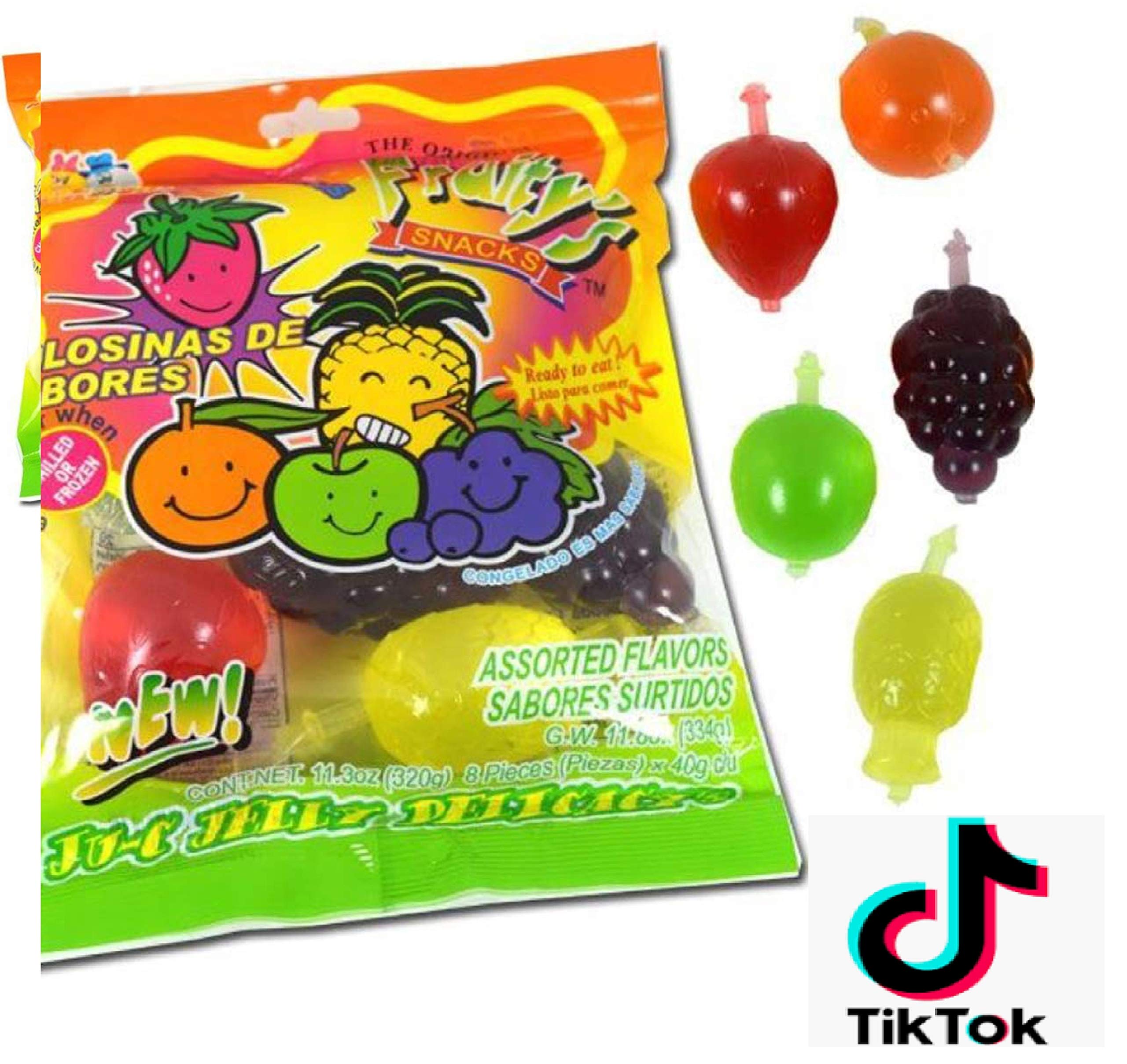 Juicy Jelly Fruit Candy - TikTok Viral JU-C Fruity Gummy Snacks (8-Pack) - Perfect for TikTok Challenges, Party Favors & Sweet Treats