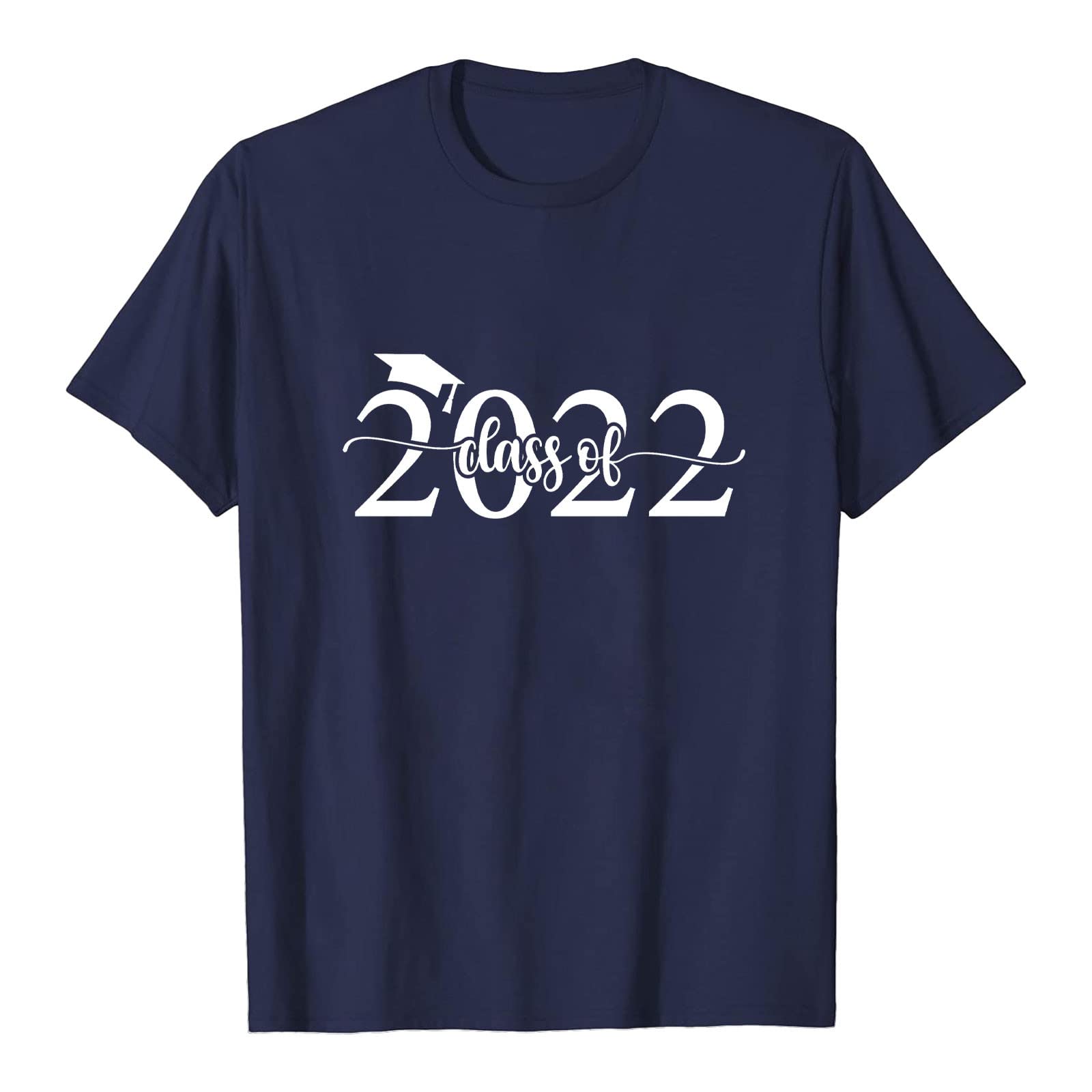 2022 Graduation T-Shirt for Women - Funny Letter Print Graphic Casual Top, Athletic Tee - Perfect for Graduation Parties, Summer Outfits & Casual Wear