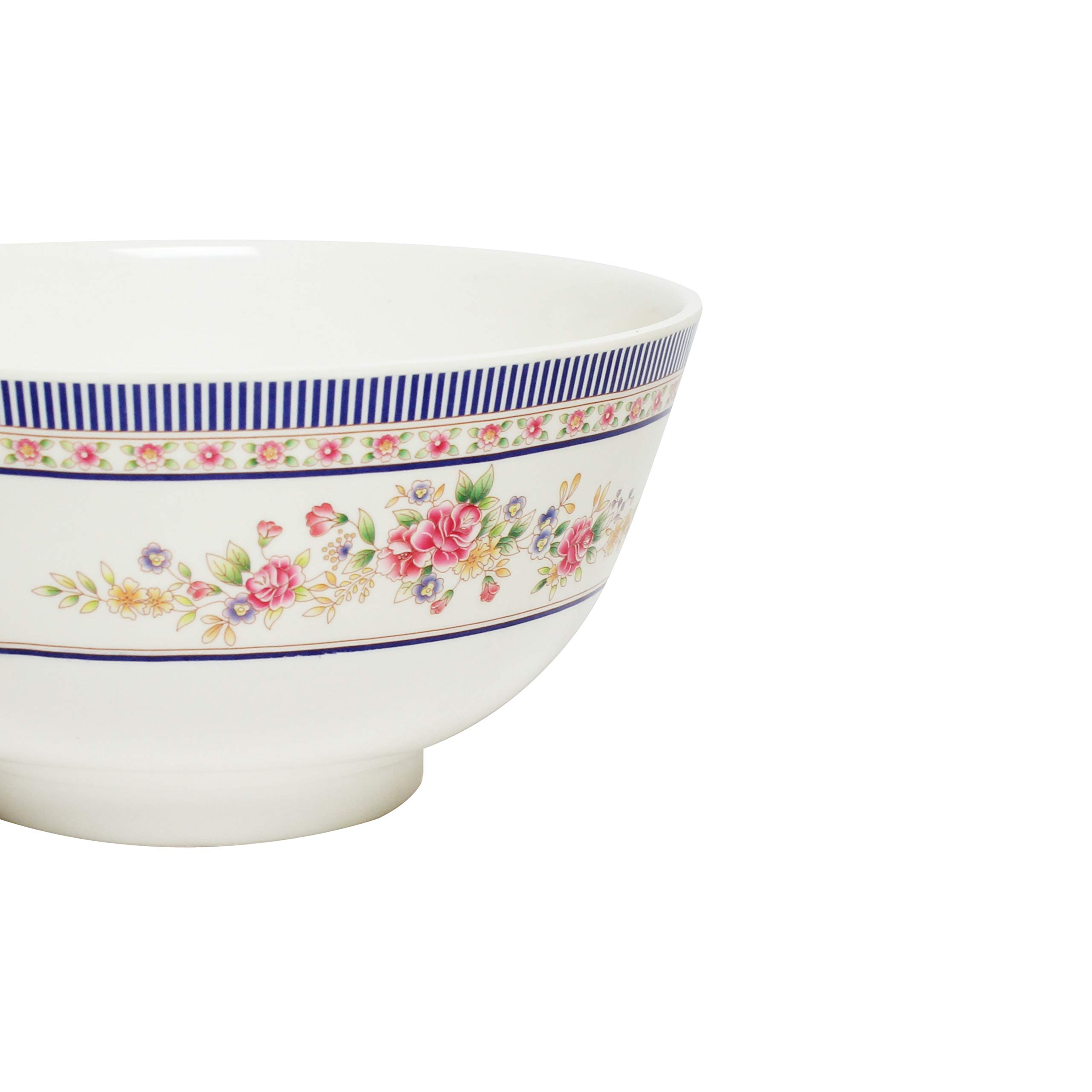 Premium Rose Melamine Dinnerware Set - 56 oz, 8
