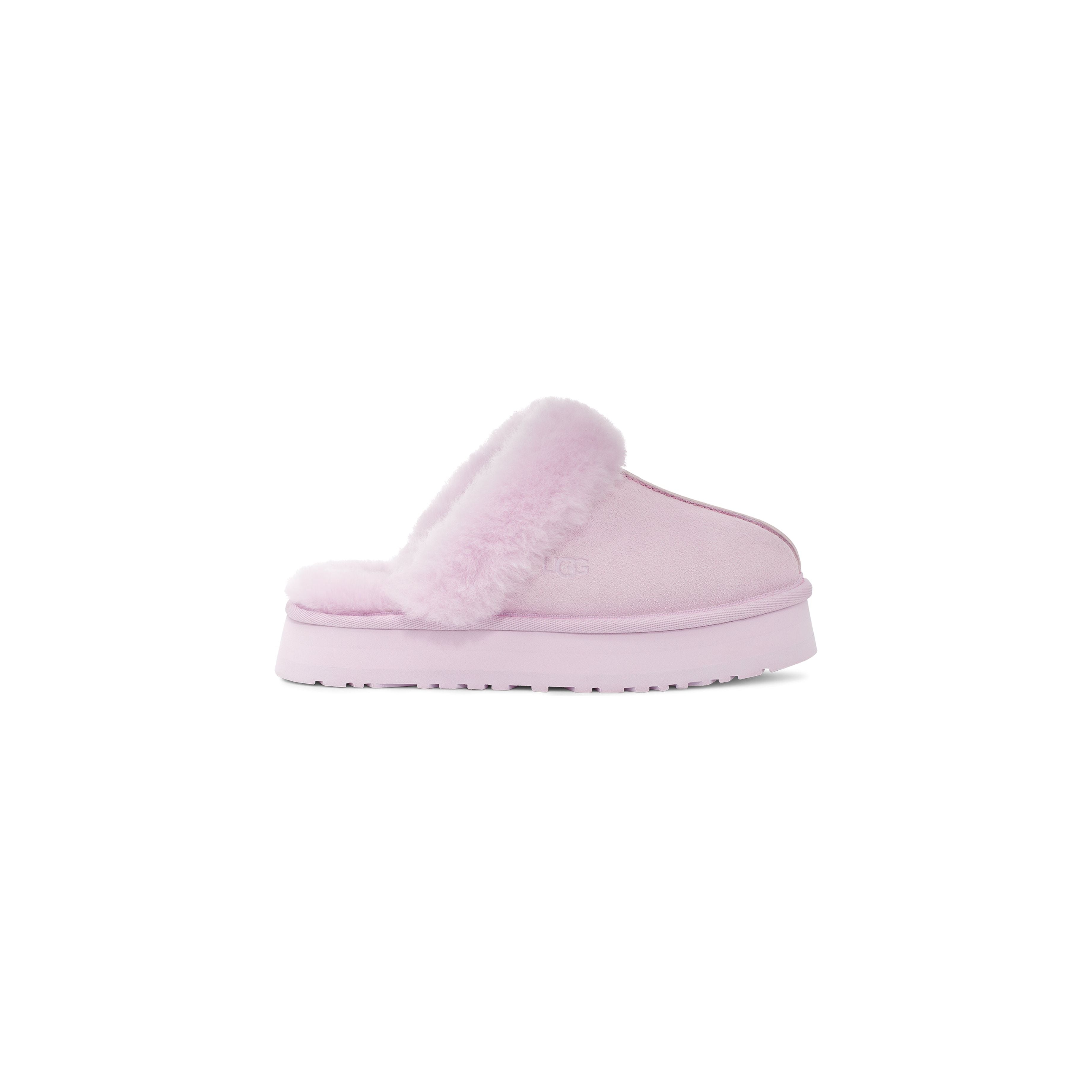 UGG Women's Disquette Platform Slippers in Lavender Fog - Cozy House Shoes for Winter Indoor & Outdoor Wear