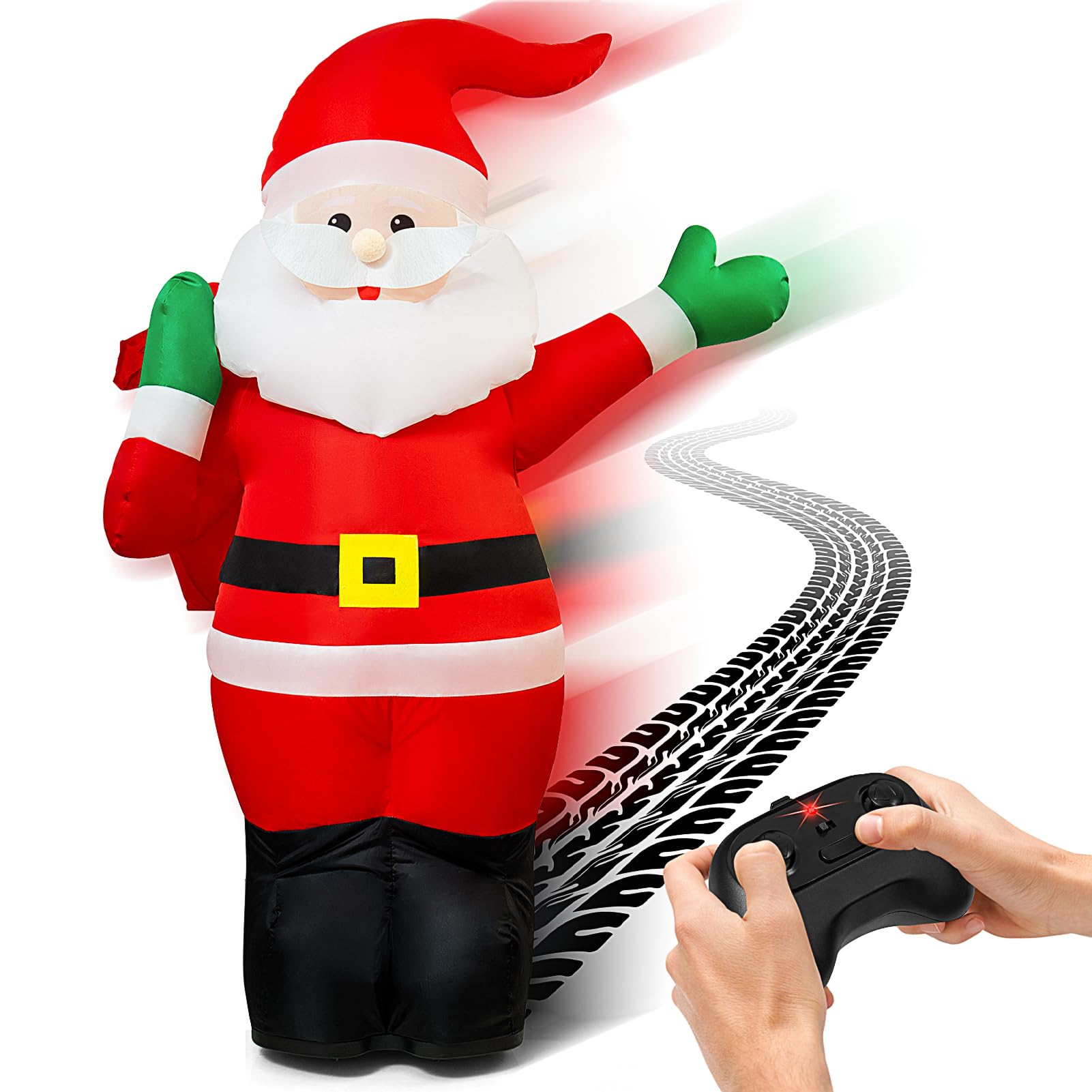 2.4GHz Remote Control Inflatable Santa Claus Toy - Christmas Decorations & Fun Gift for Kids Ages 6-12 | Perfect for Holiday Parties, Indoor/Outdoor Decor & Festive Playtime