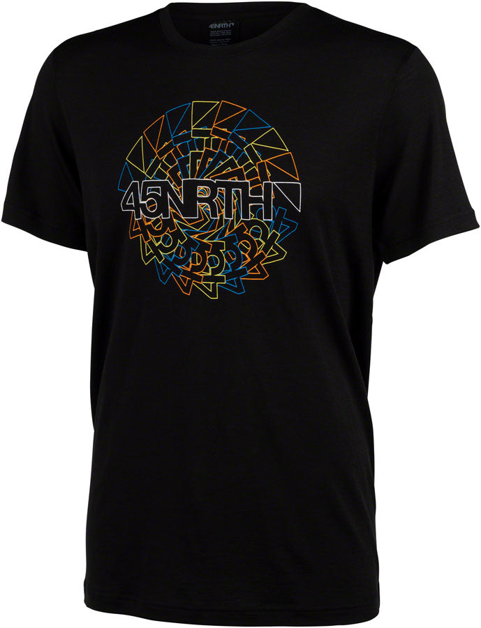45NRTH Rune Wool T-Shirt - Unisex Thermal Base Layer for Men & Women, Black, Medium - Perfect for Winter Hiking, Skiing & Outdoor Adventures