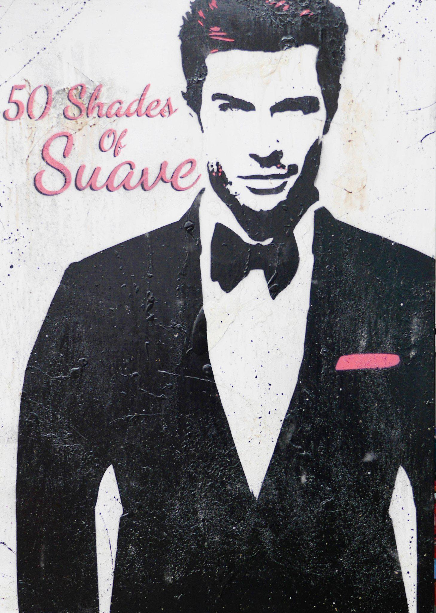 50 Shades 140cm X 100cm Urban Pop Art Black Canvas Painting - Modern Wall Decor for Living Room, Bedroom & Office