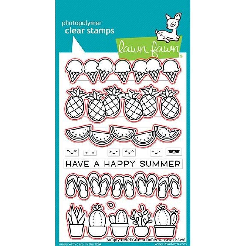 Lawn Fawn LF2333 Clear Stamps 4x6 - Simply Celebrate Summer for DIY Cards