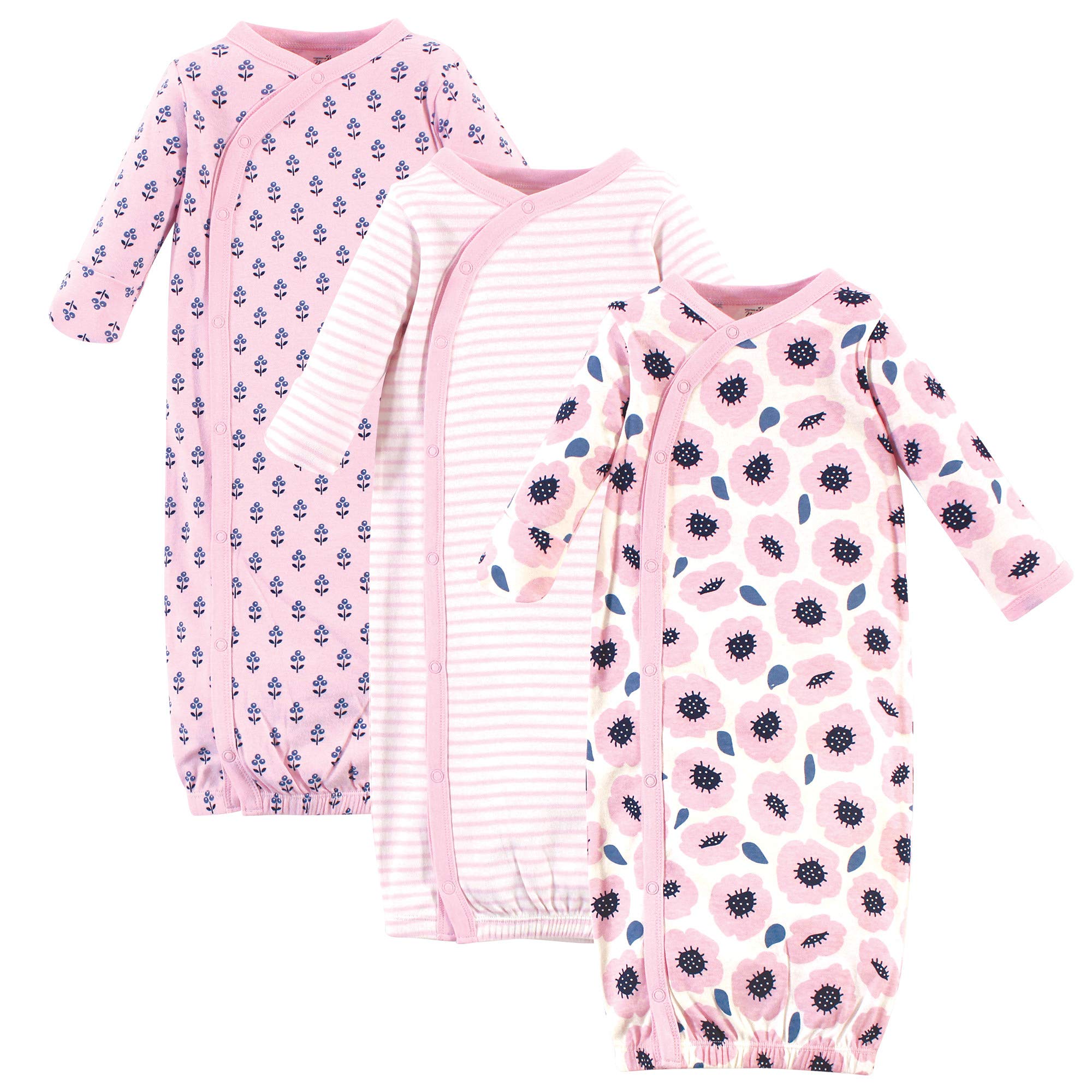 Organic Cotton Kimono Gowns for Baby Girls - Soft & Breathable Natural Fabric - Perfect for Newborn Sleepwear, Baby Shower Gifts & Hospital Going Home Outfits