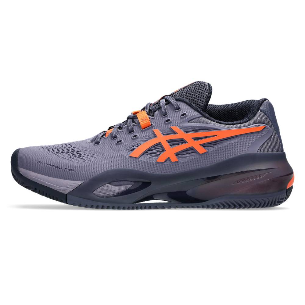 ASICS Gel Resolution X Clay Men's Tennis Shoes - Greyish Purple/Nova Orange - High-Performance Clay Court Shoes for Competitive Play & Training