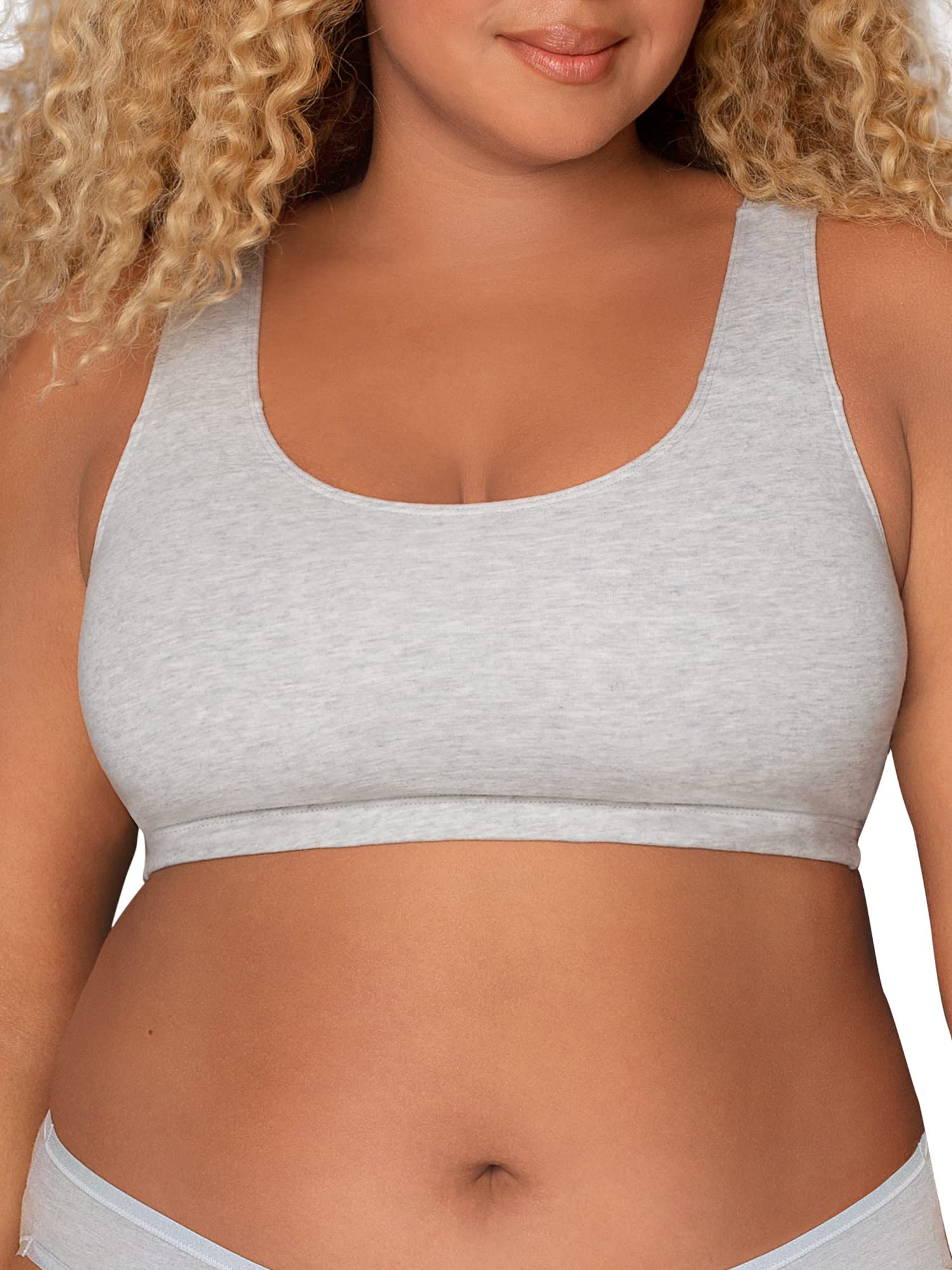 Fruit of the Loom Women's Built-Up Tank Style Sports Bra - 3 Pack Comfort Support Workout Yoga Gym Activewear