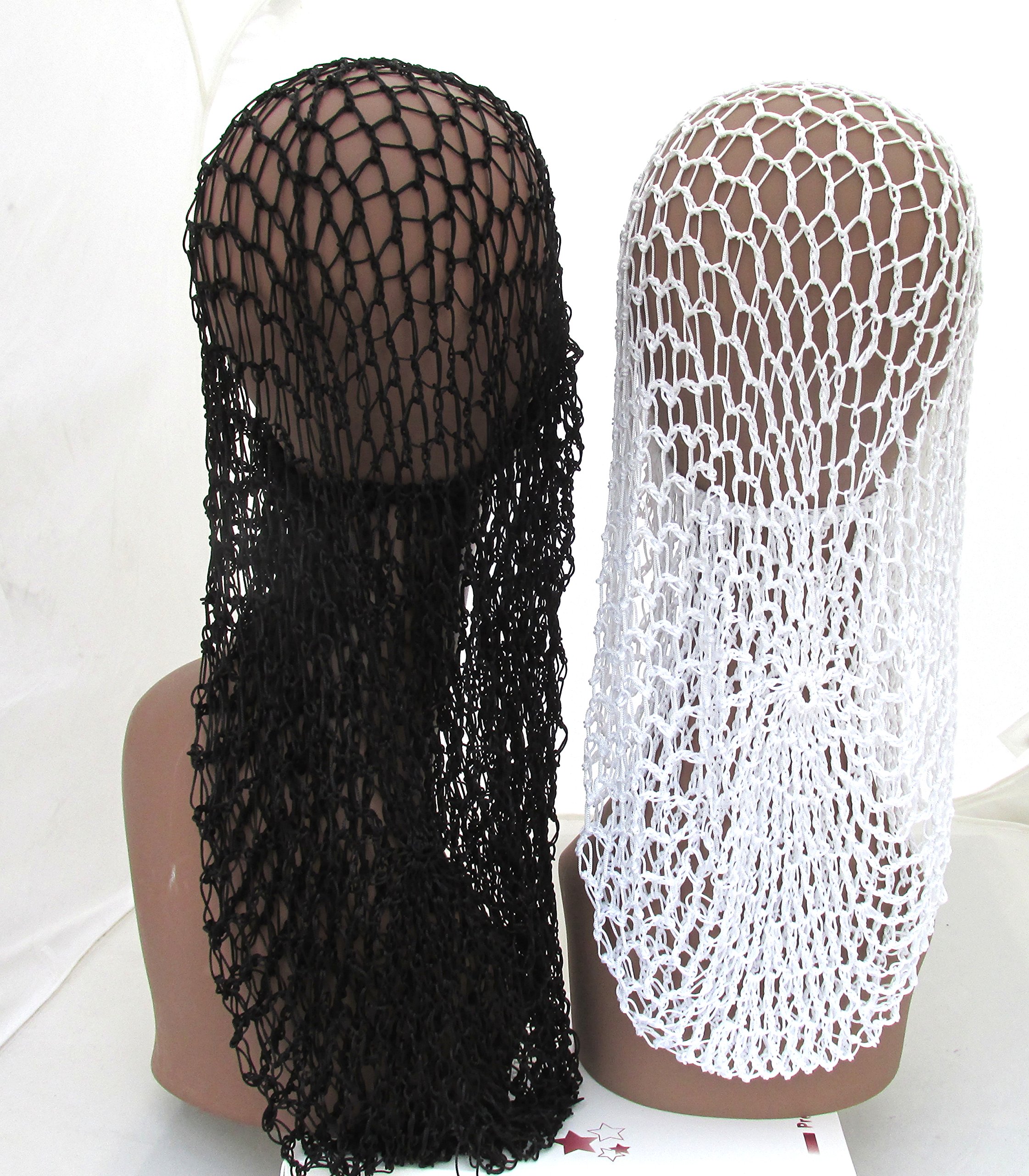 Extra Long Hair Net Snood - Large Crochet Hair Cover for Women | Perfect for Chefs, Nurses, Food Service & Long Hair Protection