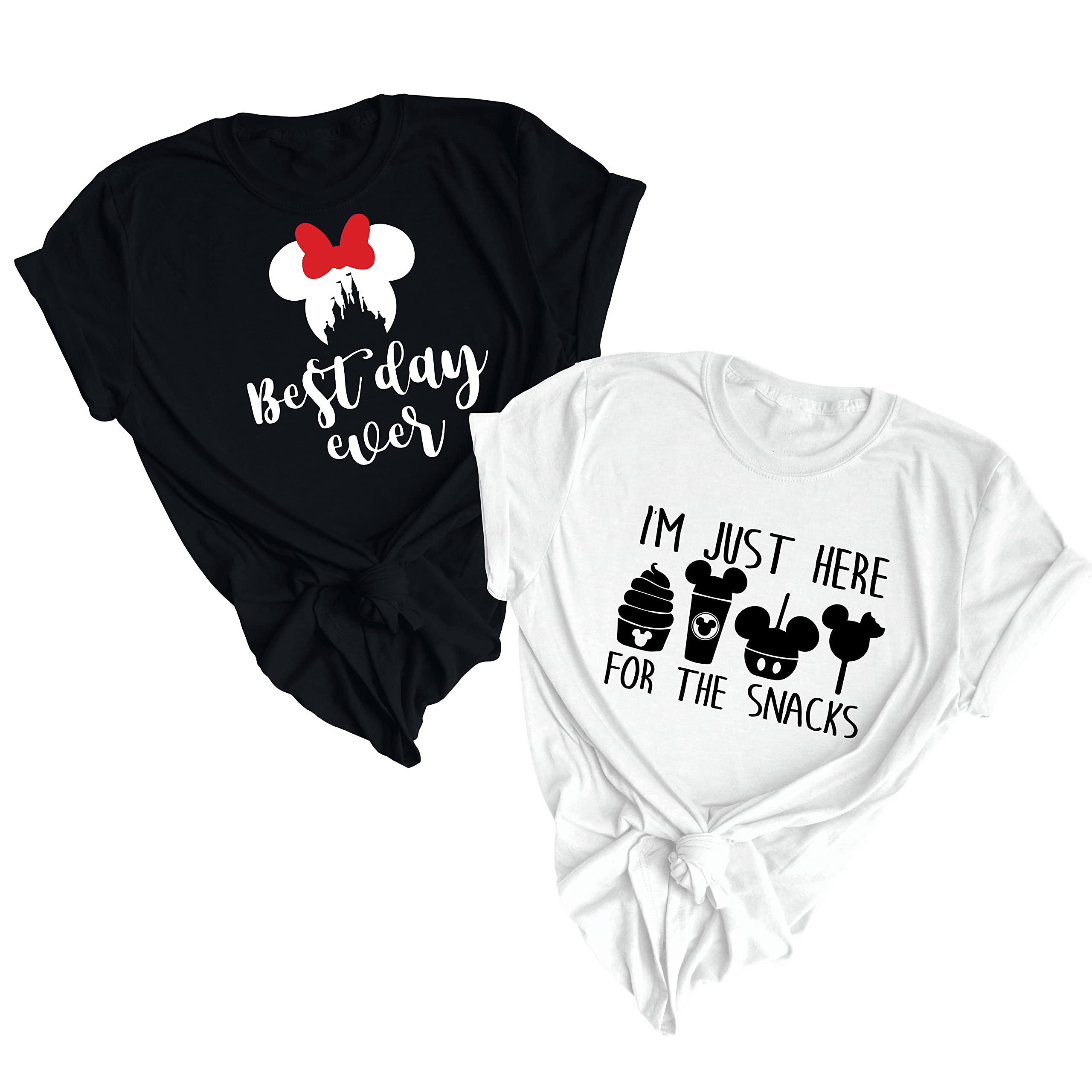 Funny Family Vacation Shirt - 'I'm Just Here for the Snacks' Disney Magic Kingdom T-Shirt | Cute Matching Outfits for Theme Park Trips & Family Photos