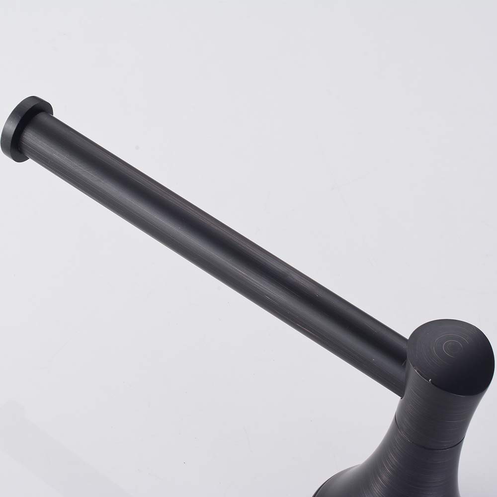 Wall Mounted European Style Bathroom Paper Holder - Oil Rubbed Bronze & Black Toilet Tissue Dispenser for Modern Bathrooms & Powder Rooms