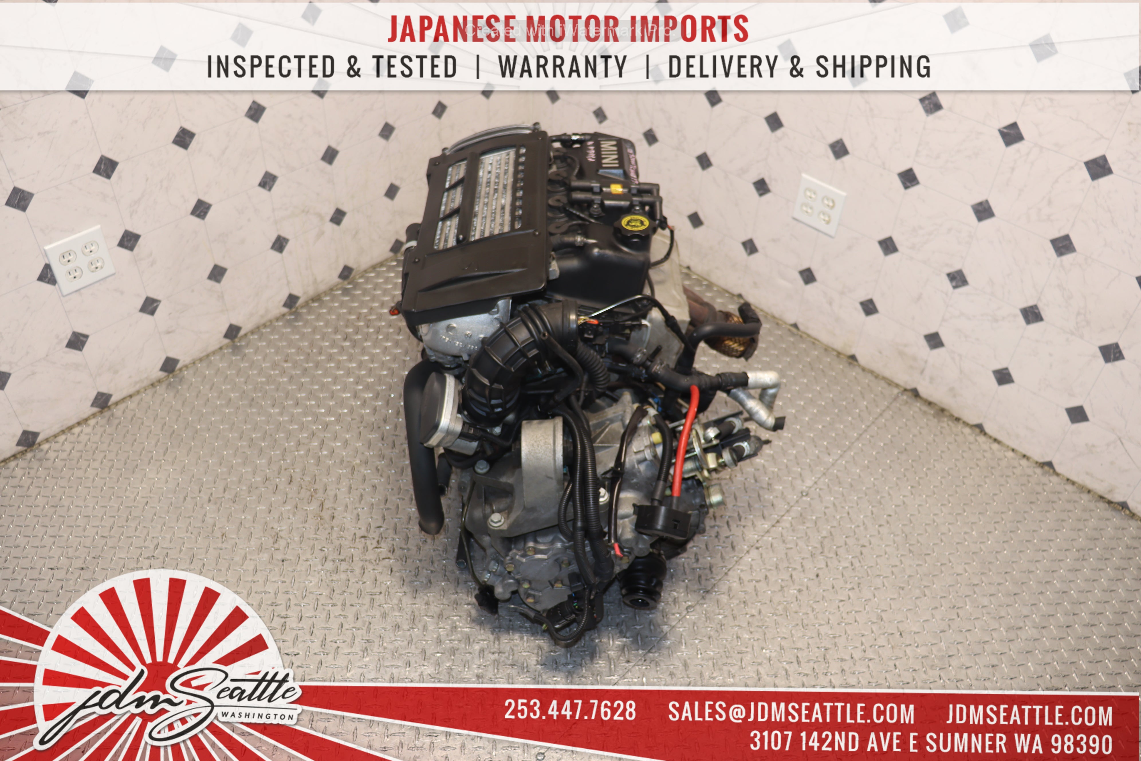 2002-2006 MINI Cooper S Supercharged 1.6L Engine with 6-Speed Manual Transmission - Low Mileage JDM Import - Complete Motor Swap for Performance Upgrade | Perfect for Mini Cooper Restoration & Racing Projects