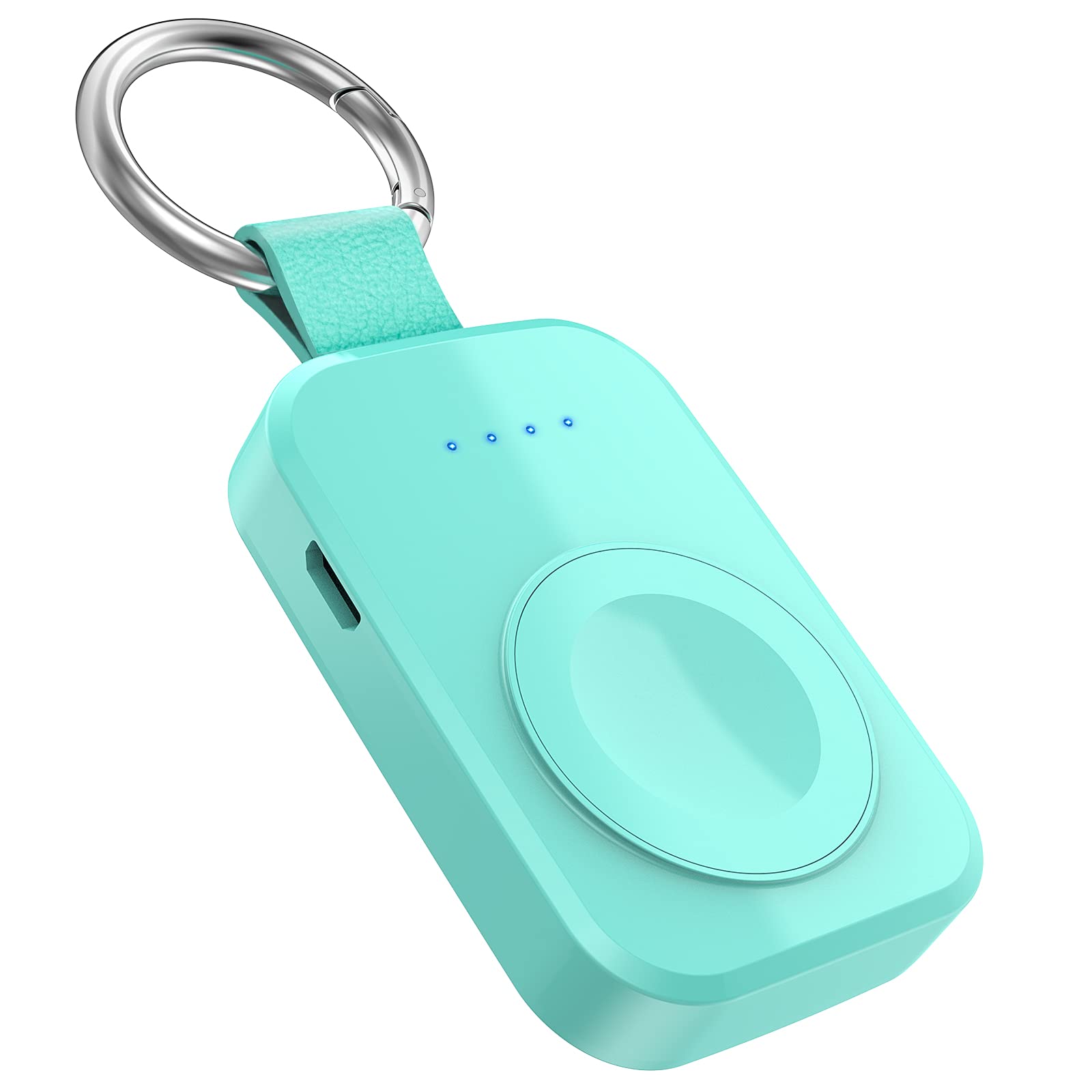 i.VALUX Portable Magnetic Wireless Charger for Apple Watch Series 10/9/8/7/6/5/4/3/2/SE/Ultra (38mm-45mm) - 1000mAh Compact Power Bank with Keychain - Perfect for Travel, Gym & Outdoor Activities
