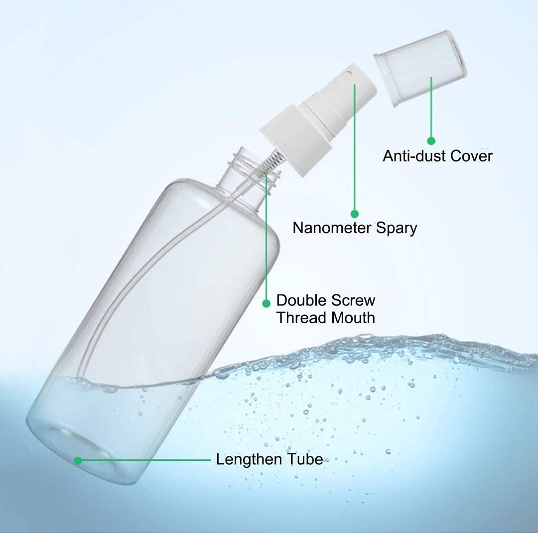 Harrods 50ml Refillable Travel Size Foaming Hand Sanitizer Dispenser Bottles (4-Pack) - Clear Portable Empty Bottles for Hand Lotion, Shampoo & Toiletries | Perfect for Gym Bags, Office Desks & Airplane Carry-Ons